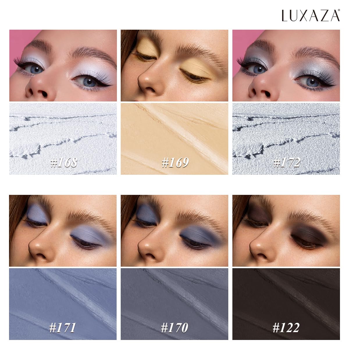 6PCS Neutral Cream Eyeshadow Stick Set Metallic Shimmer Matte Finish - Image 3