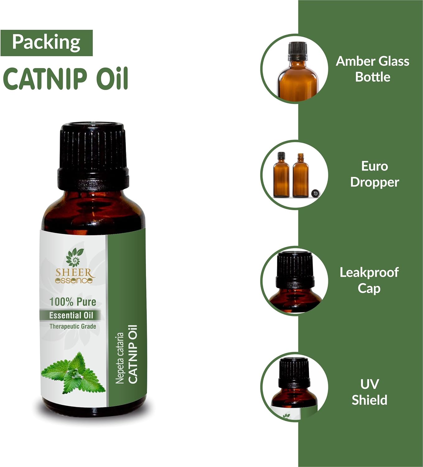 4oz 100% Pure Natural Therapeutic Grade Catnip Essential Oil with Glass Dropper - Image 5