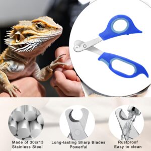 Bearded Dragon Nail Clippers Accessories,Stainless Steel Bearded Dragon Toe Nail Clippers with Precise Angled Edges,Professional Grooming Pet Tool for Reptile Nail Clippers Bearded Dragon