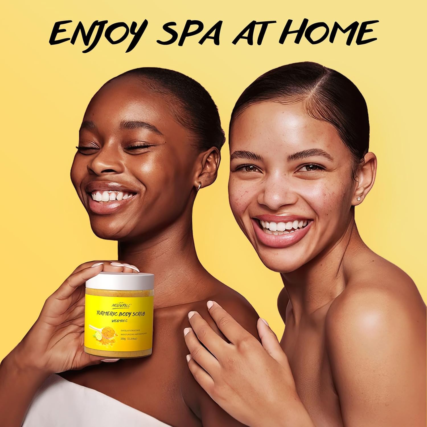 POP MODERN.C Turmeric Vitamin C 12 oz Body Scrub for Exfoliating Dark Spots - Image 6