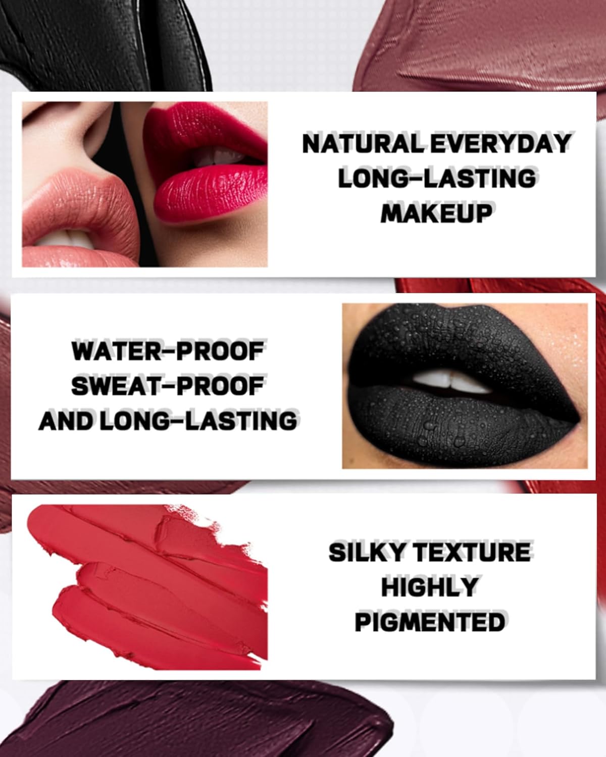 Nude Pink 5ml Matte Velvet Liquid Lipstick for Women Long Lasting Hydration - Image 3