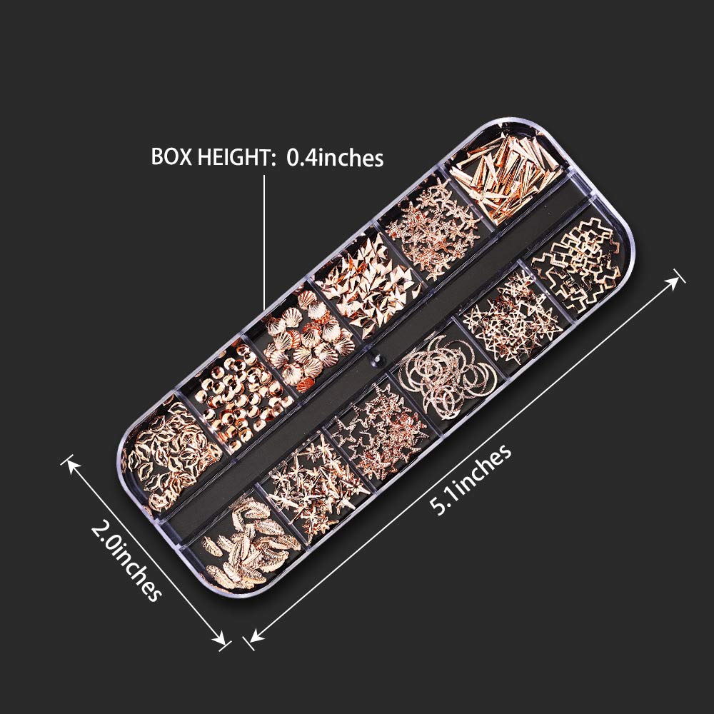 Artdone 9 Box Nail Art Rhinestone Gem Crystal Kit with Tools - Image 2