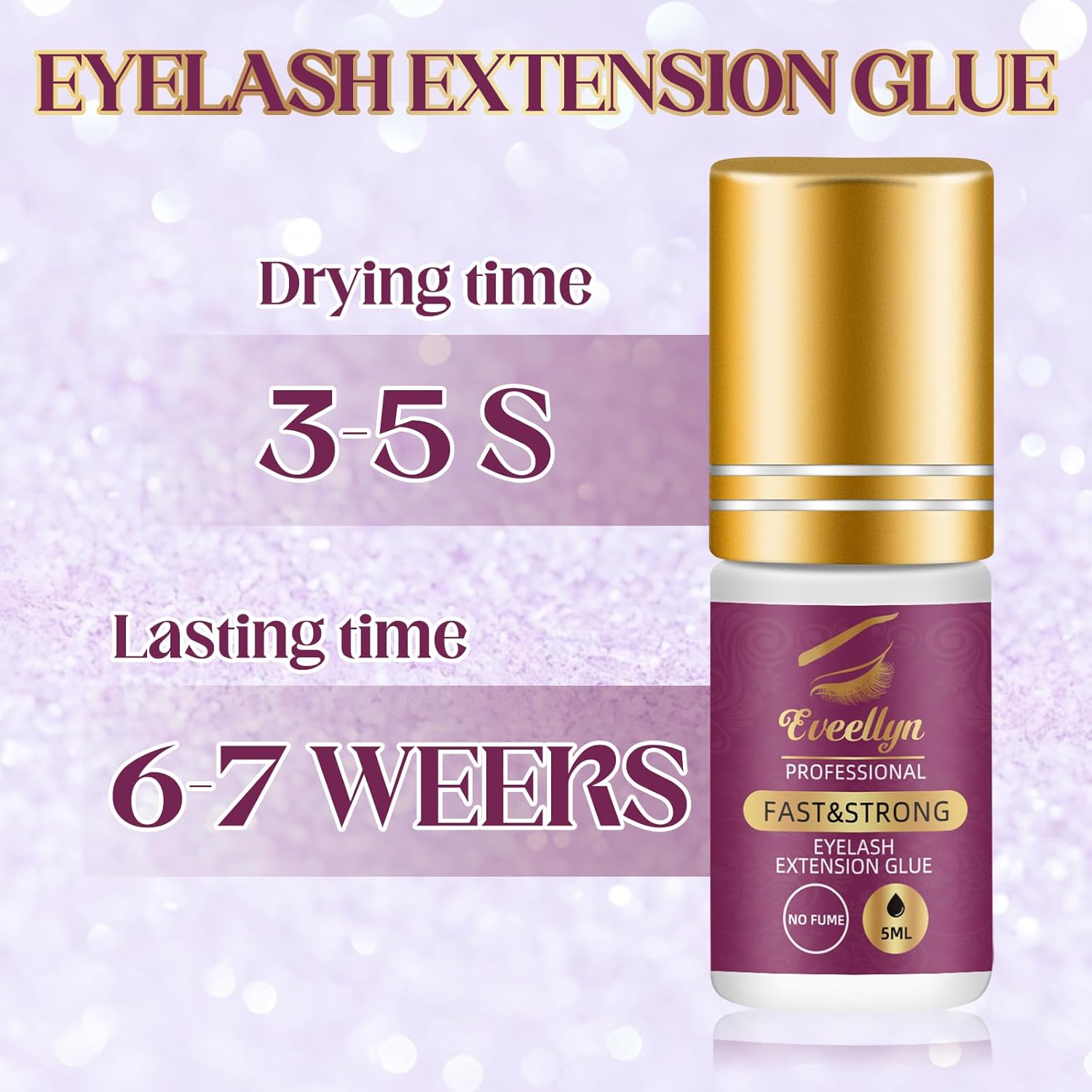 10ml Fume-Free Individual Eyelash Extension Glue 2-4 Second Fast Dry - Image 3