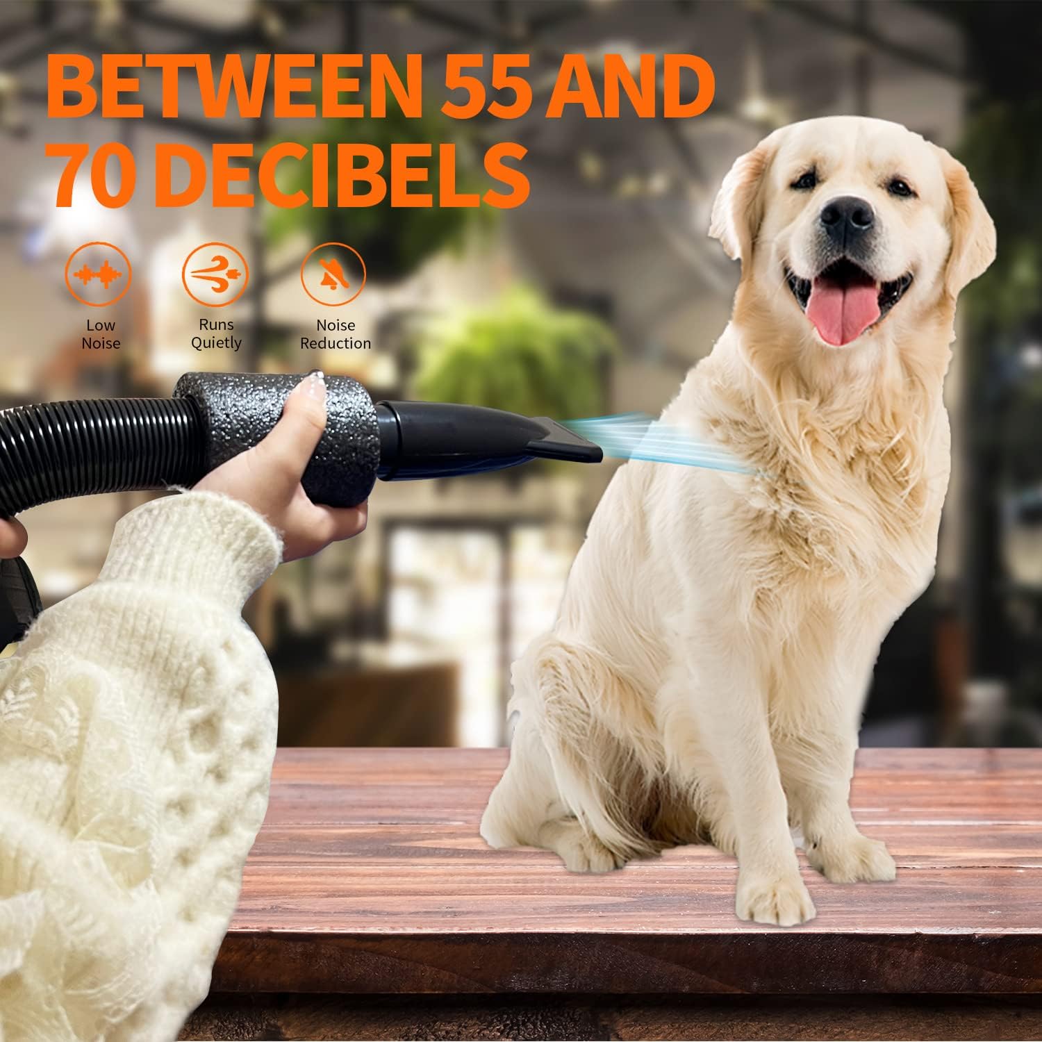 Professional High-Velocity Dog Grooming Dryer 2000W Adjustable Speed & Temperature with 4 Nozzles - Image 6