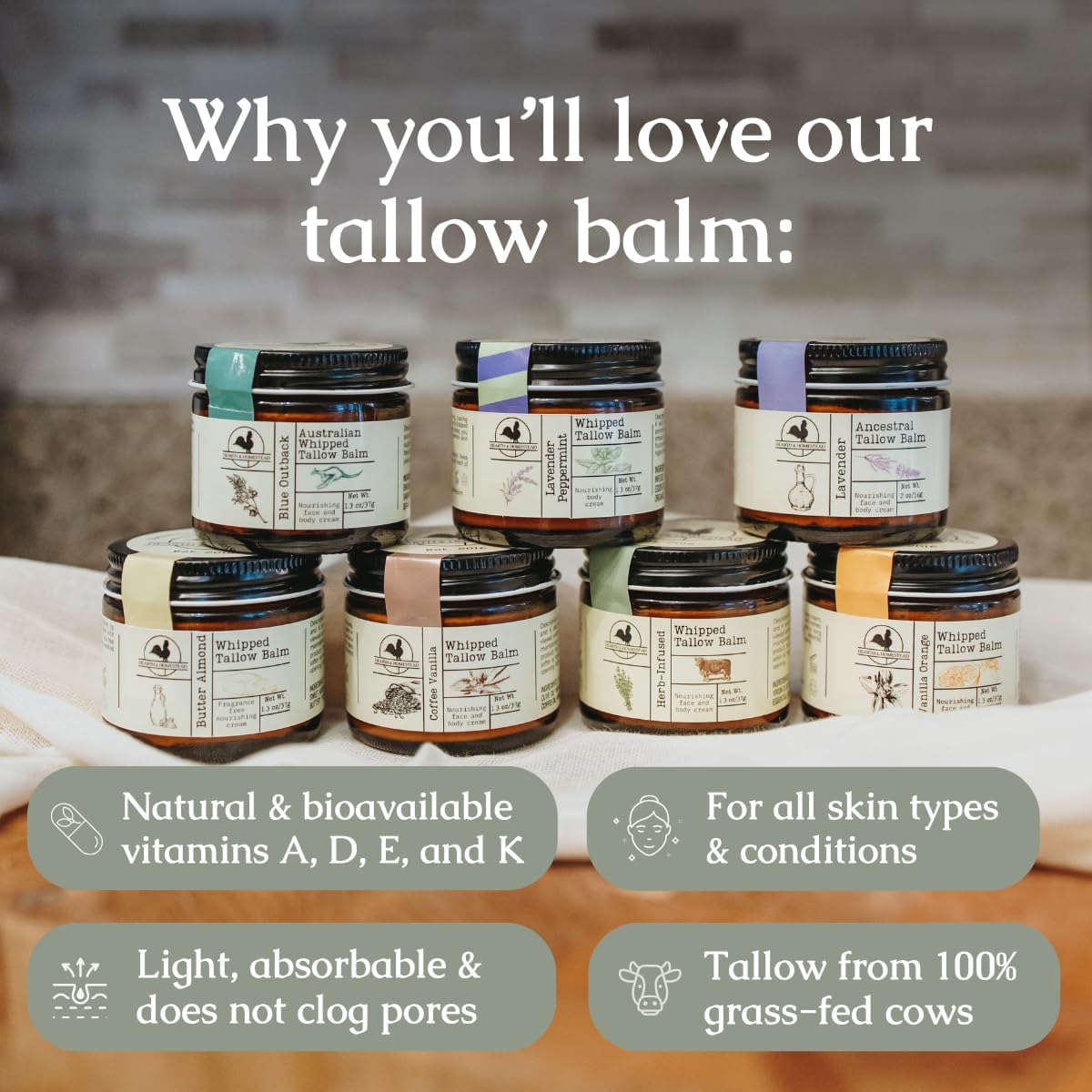 Handmade Organic Whipped Tallow Balm Moisturizer 4 oz Lavender Scent for Eczema Rosacea - Image 4