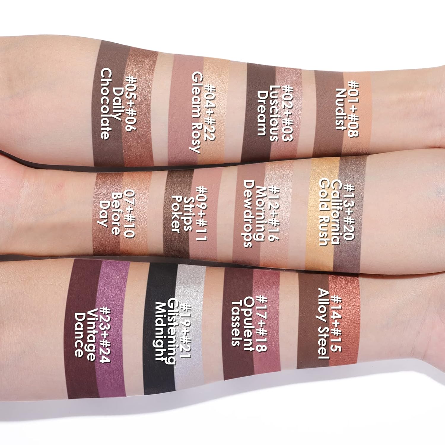 FOCALLURE 2-Piece Shimmer Matte Cream Eyeshadow Stick Set with Built-in Blending Brush - Image 8