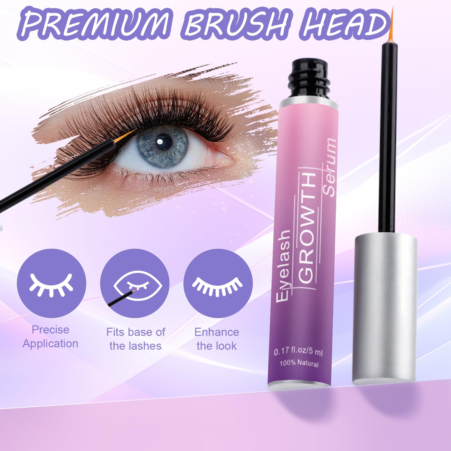Aomock Premium Eyelash and Eyebrow Growth Serum 5ml for Thicker, Fuller Lashes and Brows - Image 6