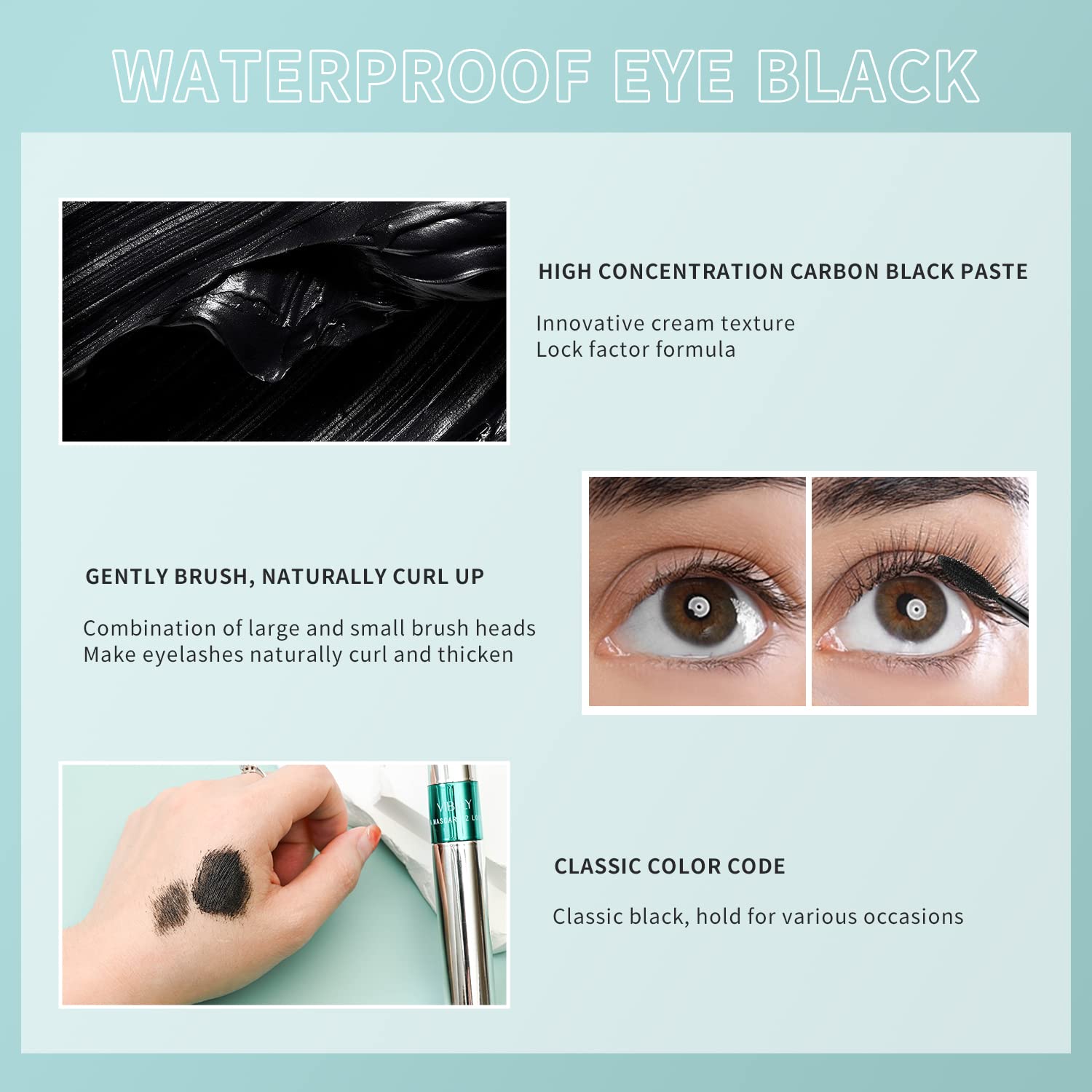 10ml 2-in-1 Waterproof Mascara Lengthening Thickening 4D Silk Fiber Formula - Image 4