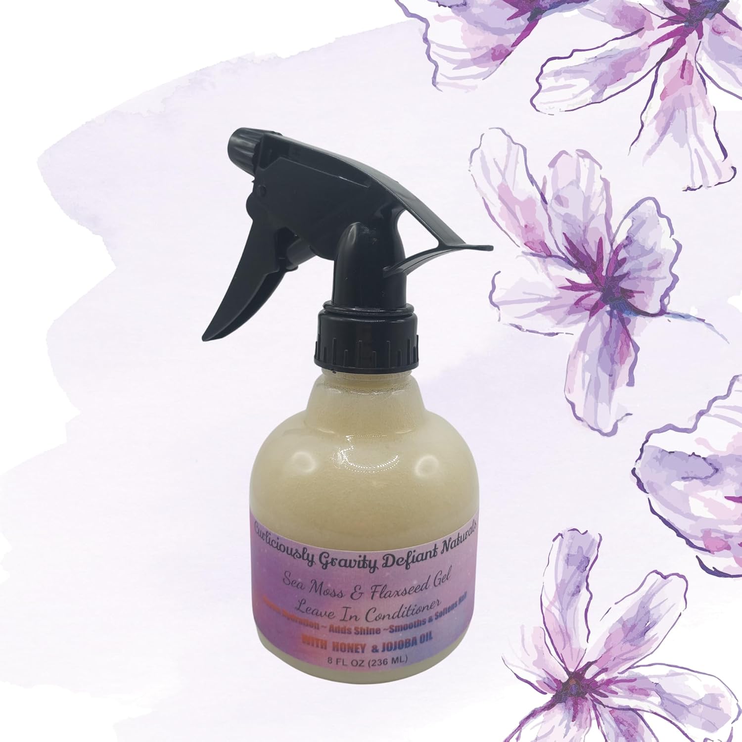 Hydrating 8 oz Sea Moss Flaxseed Gel Leave-In Conditioner for Volume and Frizz Control - Image 5