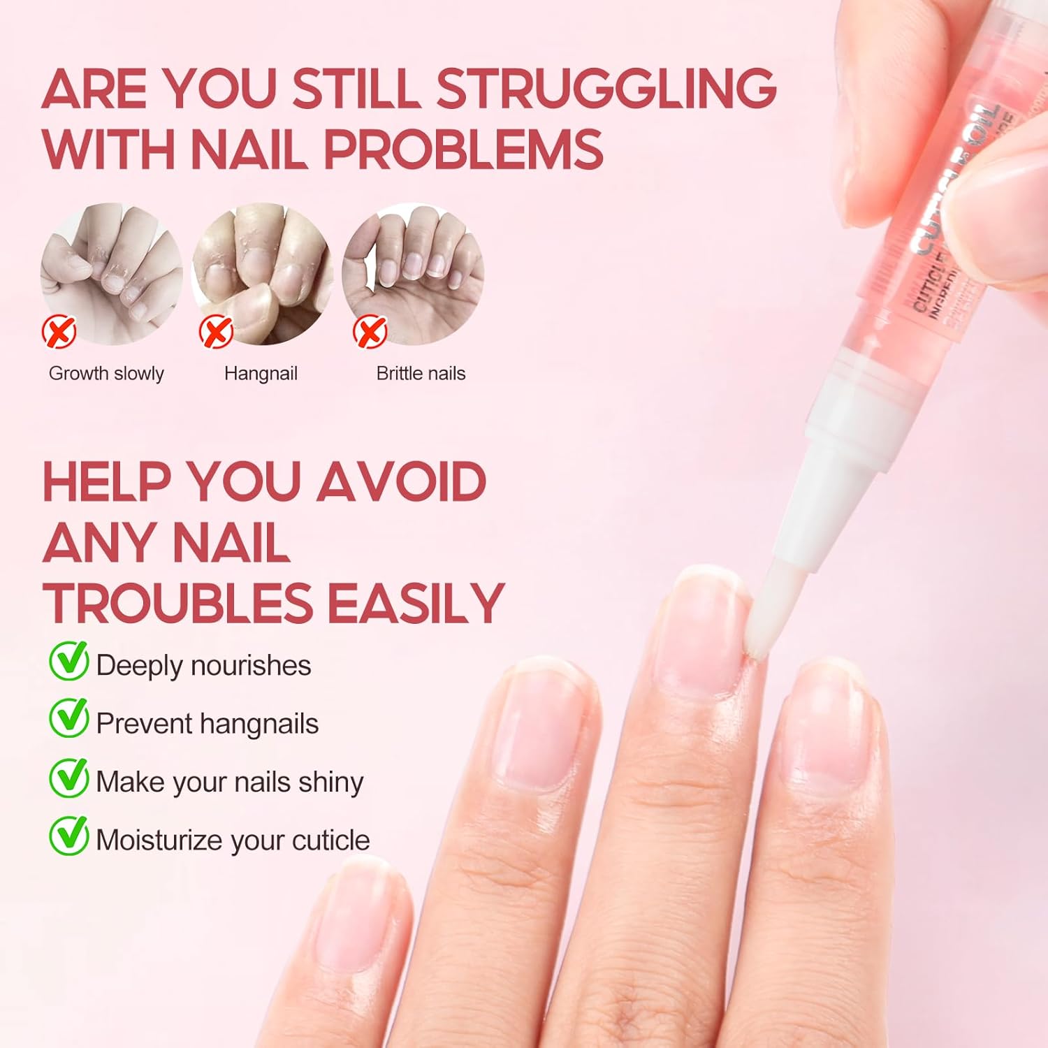Peacecolor 16 Piece Portable Cuticle Oil Pen Nail Care Kit for Moisturized and Strengthened Nails - Image 2