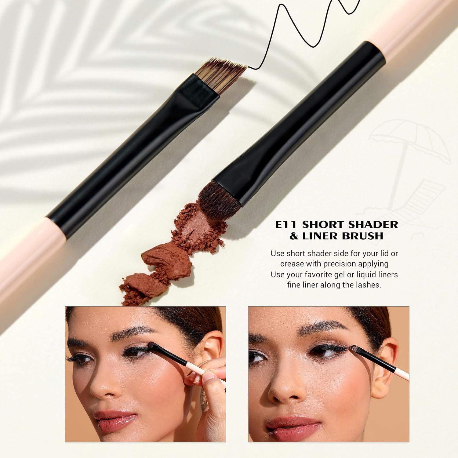 Jessup 3-Piece Travel Makeup Brush Set with Double-Sided Contour Eyeshadow Brushes - Image 5