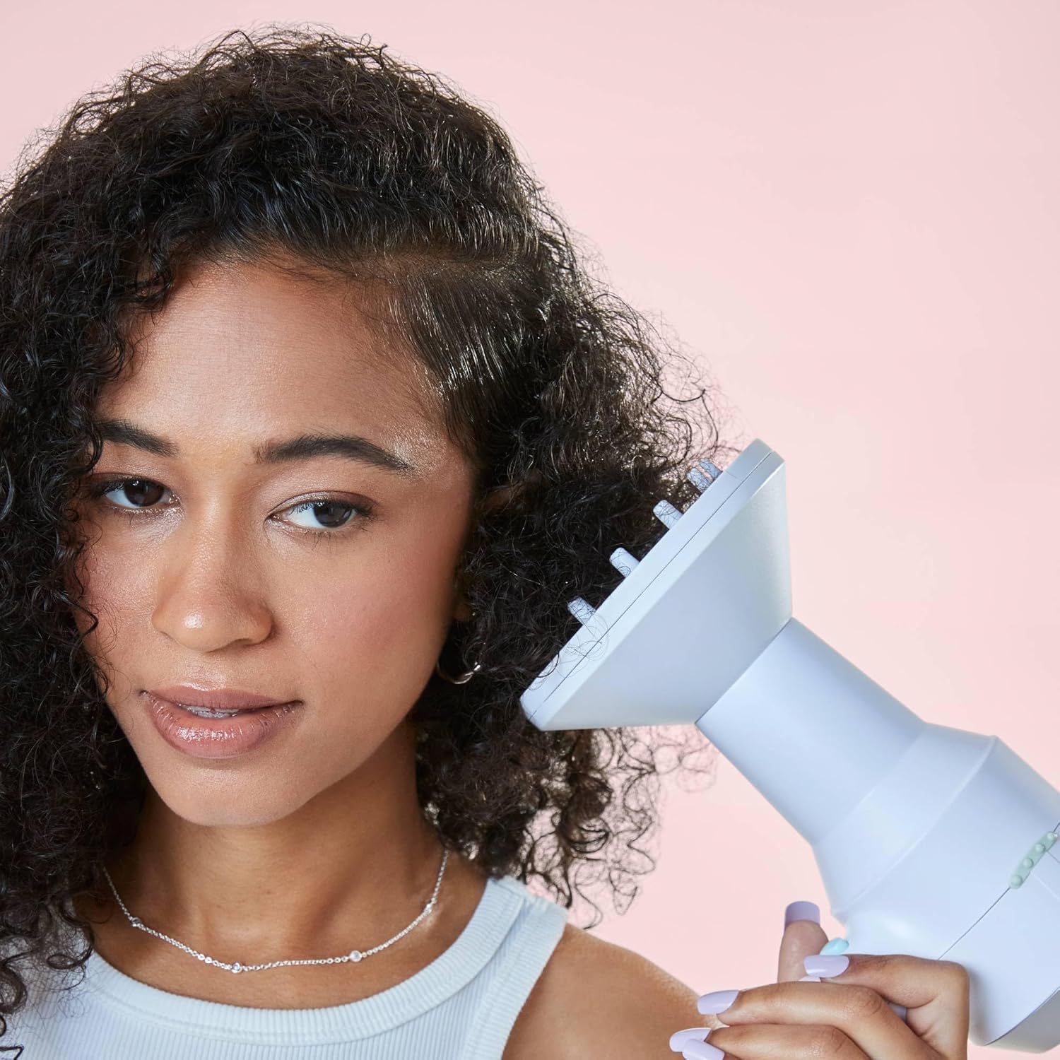 Mane Ionic Compact Hair Dryer Set 4-Piece with Diffuser Comb Nozzle Frizz Reduction - Image 3