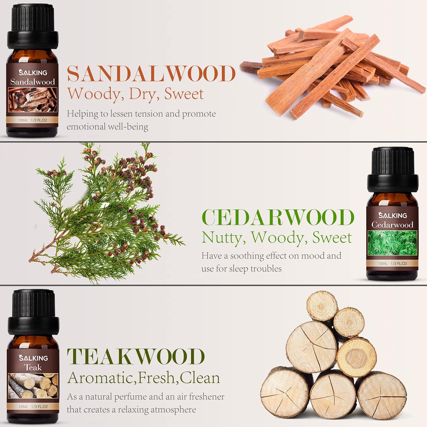 Woody Essential Oils Set for Candle Making and Men's Fragrances, 6 Unique Scents Included - Image 2