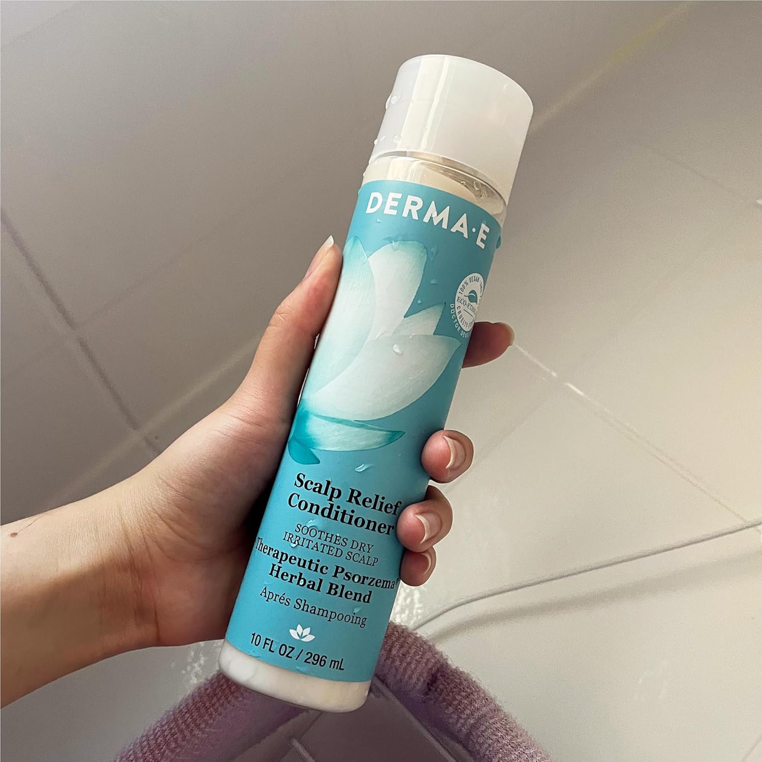 Derma E Scalp Relief Conditioner 10 Fl Oz Psorzema Herbal Blend Natural Dandruff Treatment - Image 7