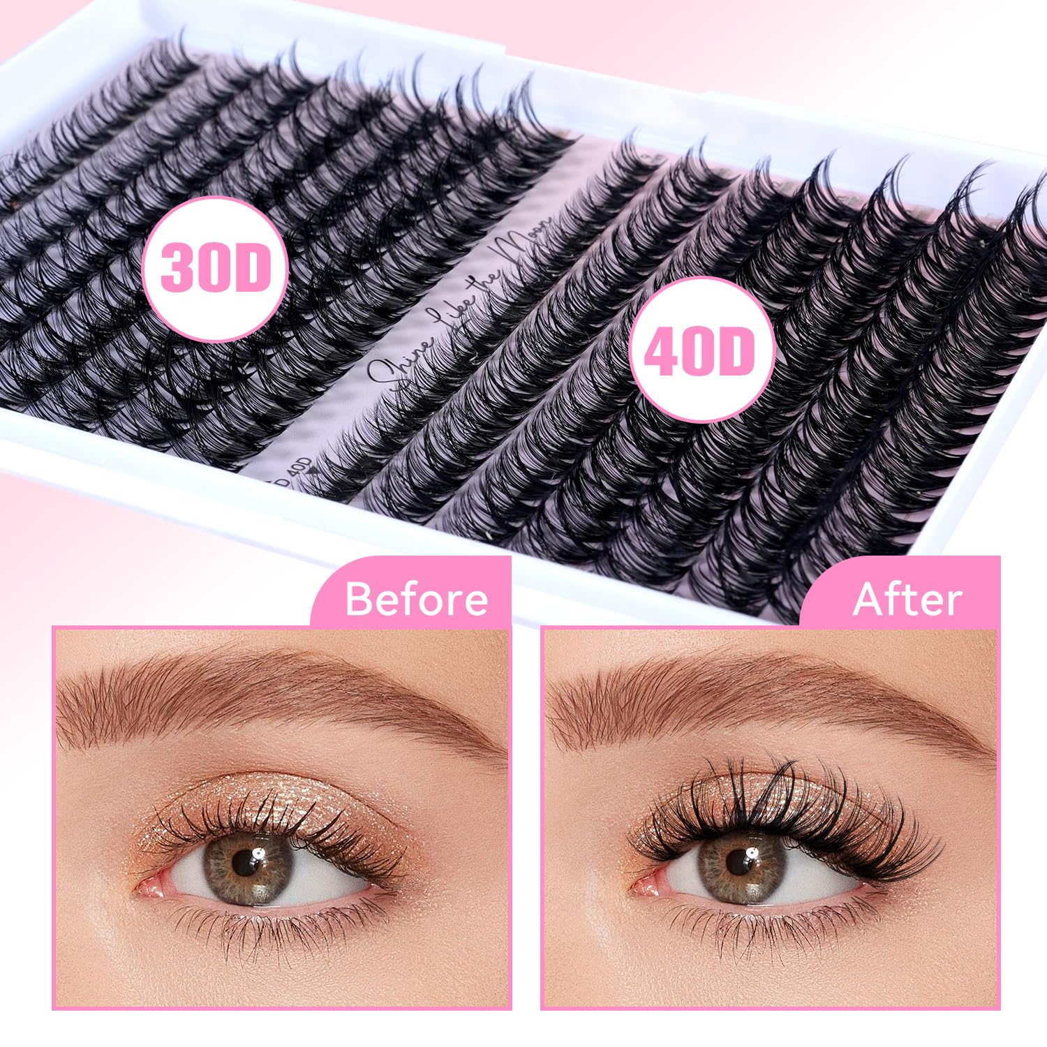 280 Pcs Individual Lash Cluster DIY Kit with Bond, Seal, Remover, and Tweezers - Image 6