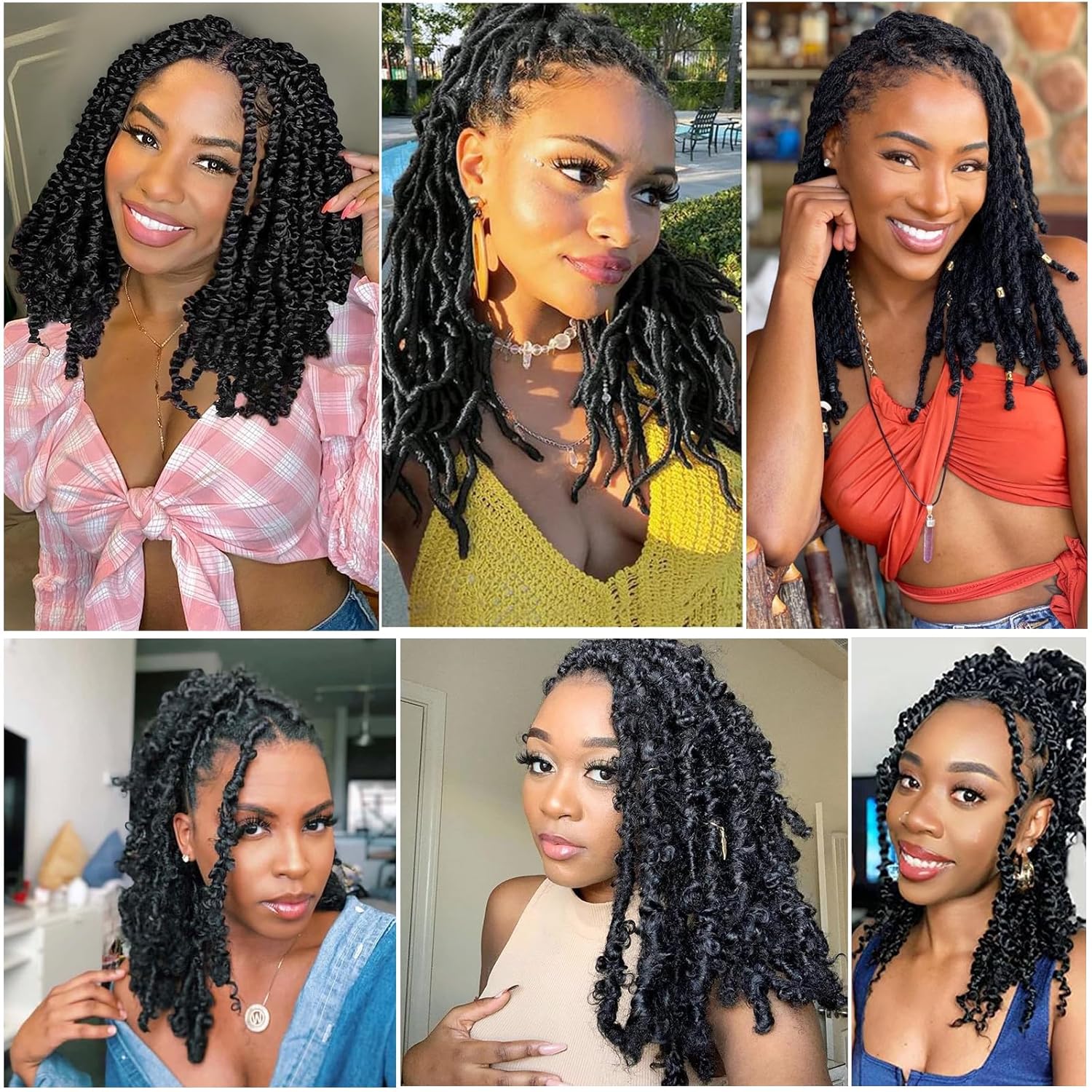 14 Inch 7 Packs Passion Twist Hair Water Wave Crochet Braiding & Twists - Image 6