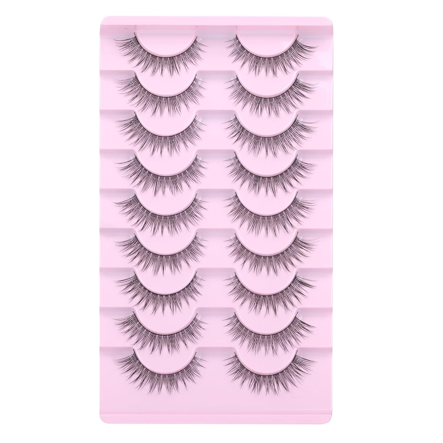 ALPHONSE 10 Pairs Wispy Cat Eye False Eyelashes 13mm Short Lash Strips - Image 6