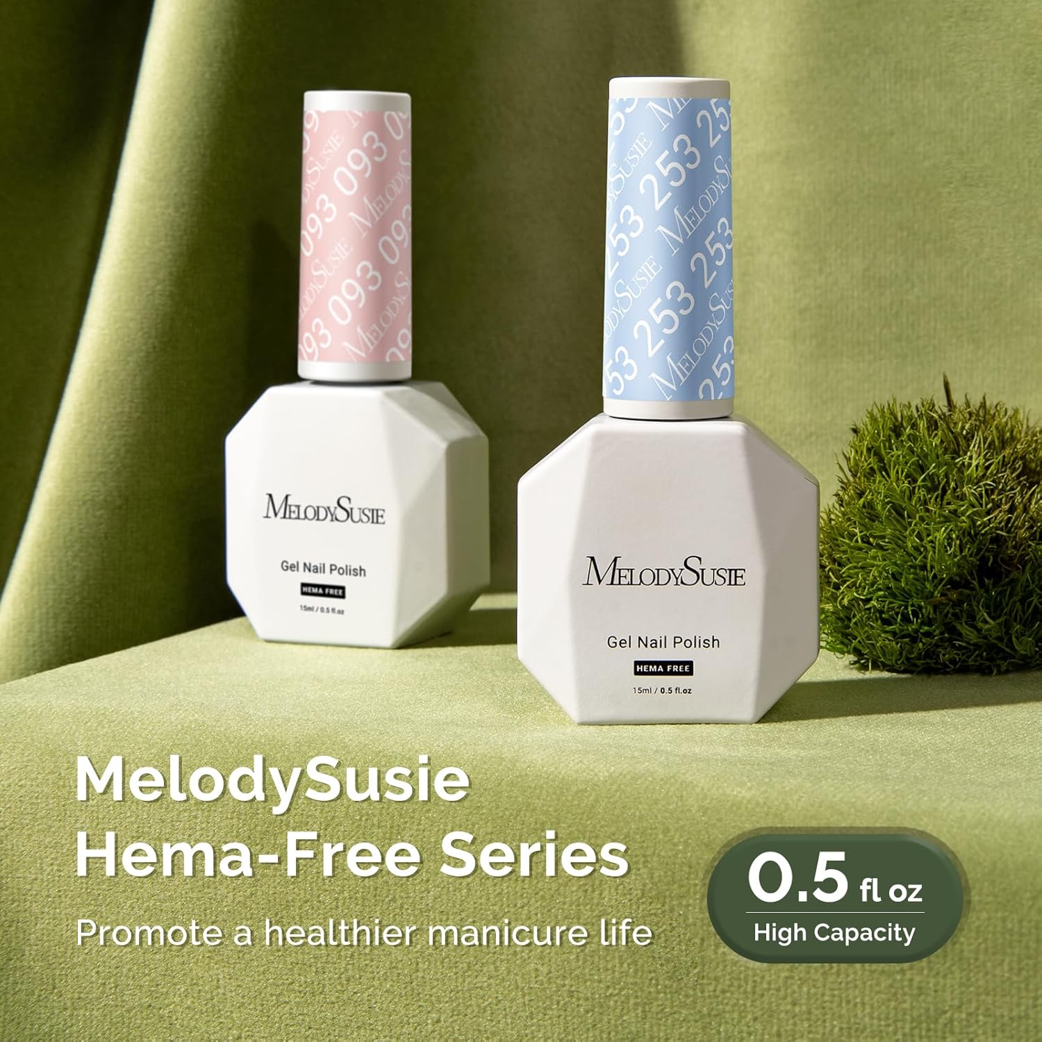 MelodySusie 0.5 Fl Oz Hema-Free Light Blue Non-Toxic Long Lasting Gel Nail Polish - Image 7