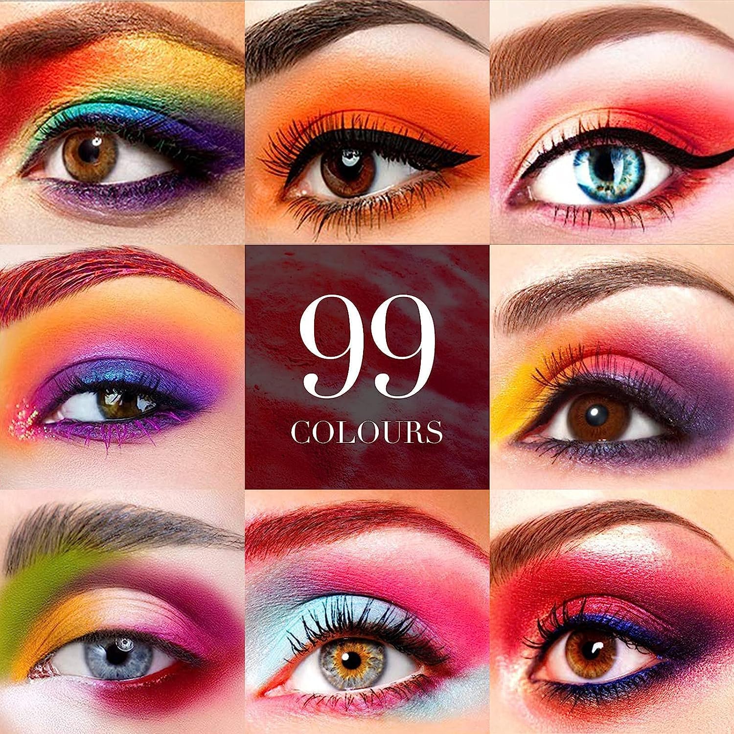 99 Colors Rainbow Matte Glitter Eyeshadow Palette Waterproof Long Lasting Makeup - Image 2
