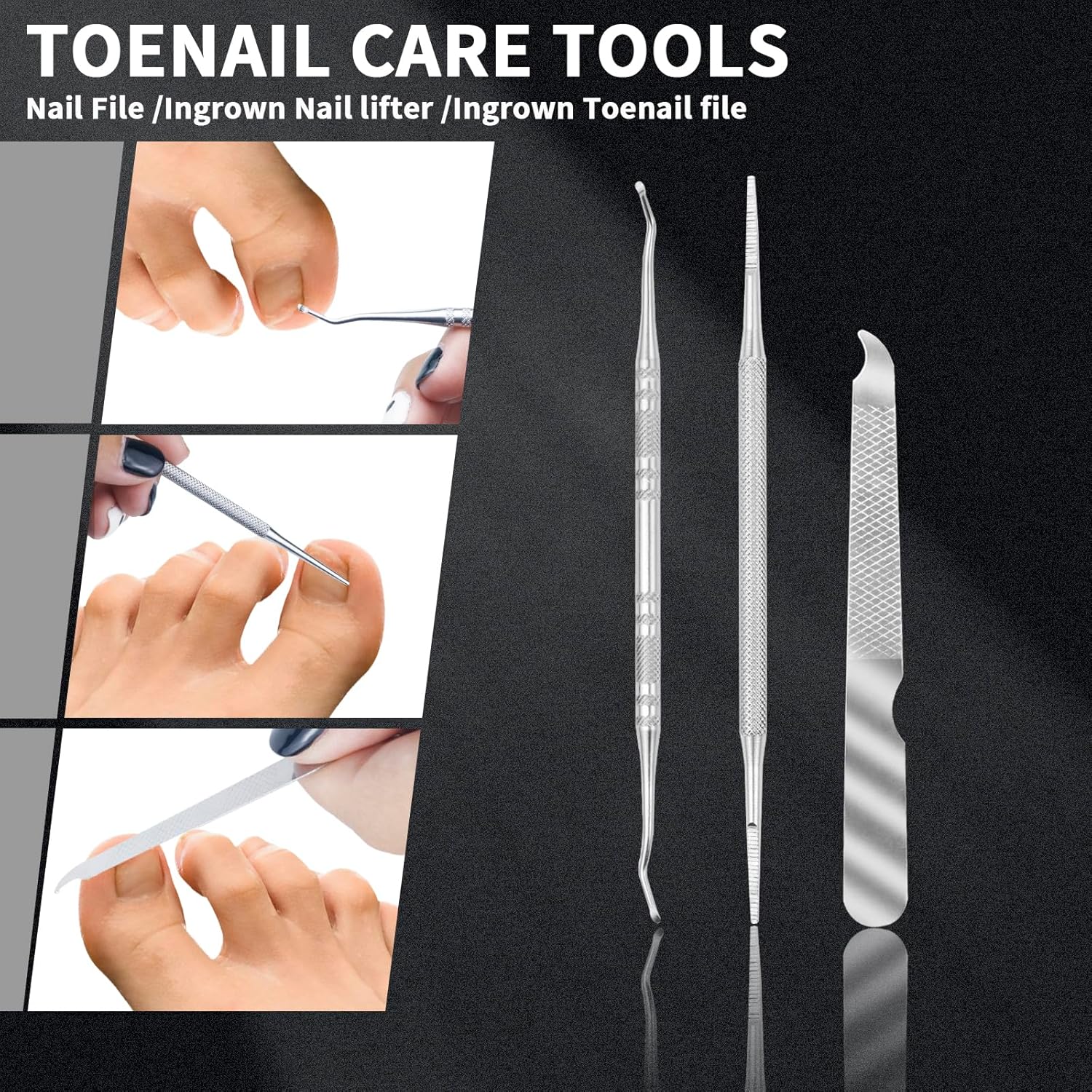 Professional 4-in-1 Stainless Steel Toenail Clippers for Thick and Ingrown Nails - Image 5