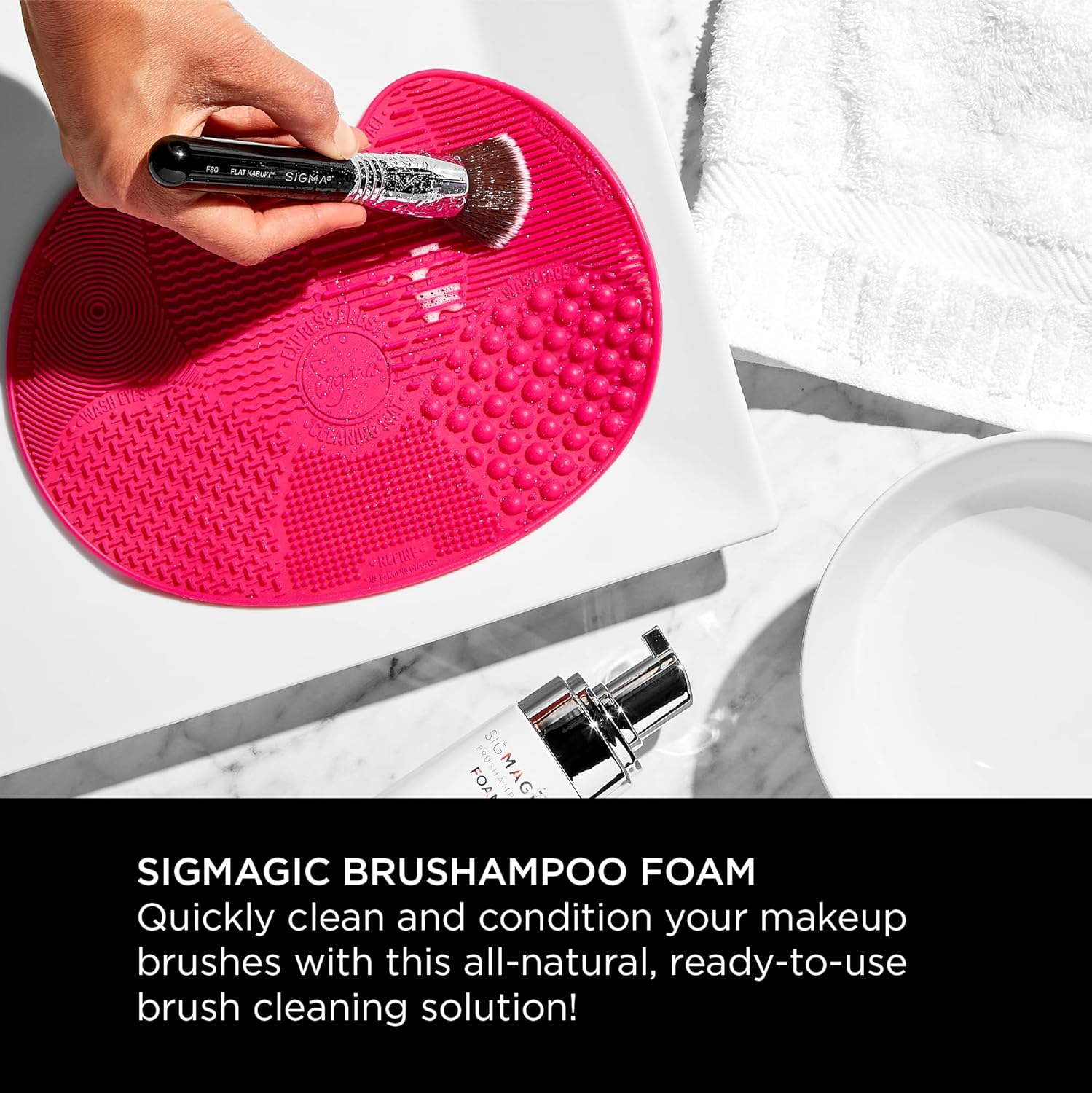 Sigma Beauty Sigmagic Professional Makeup Brush Shampoo 6.76 Oz Foaming Cleaner for Brushes and Sponges - Image 3