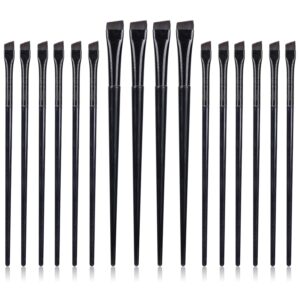 16 Pcs Eyeliner Brush Eyebrow Tint Brushes Brow Brushes Set Flat Tapered Eyebrow Concealer Brush Ultra Thin Christmas Makeup Brush Fine Angled Slanted Brushes Eye Shadow Applicator Sticks Brushes
