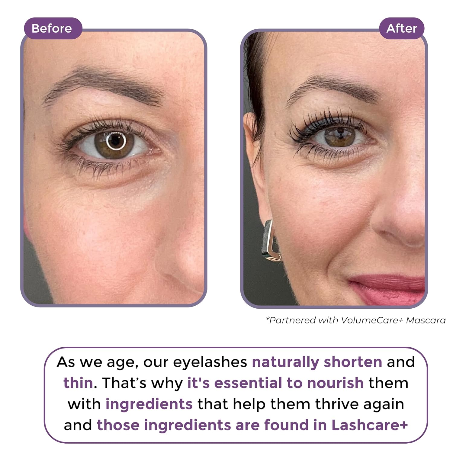 LashCare+ Sensitive Eyes Eyelash Enhancing Serum 1mL for Thicker Lashes - Image 6