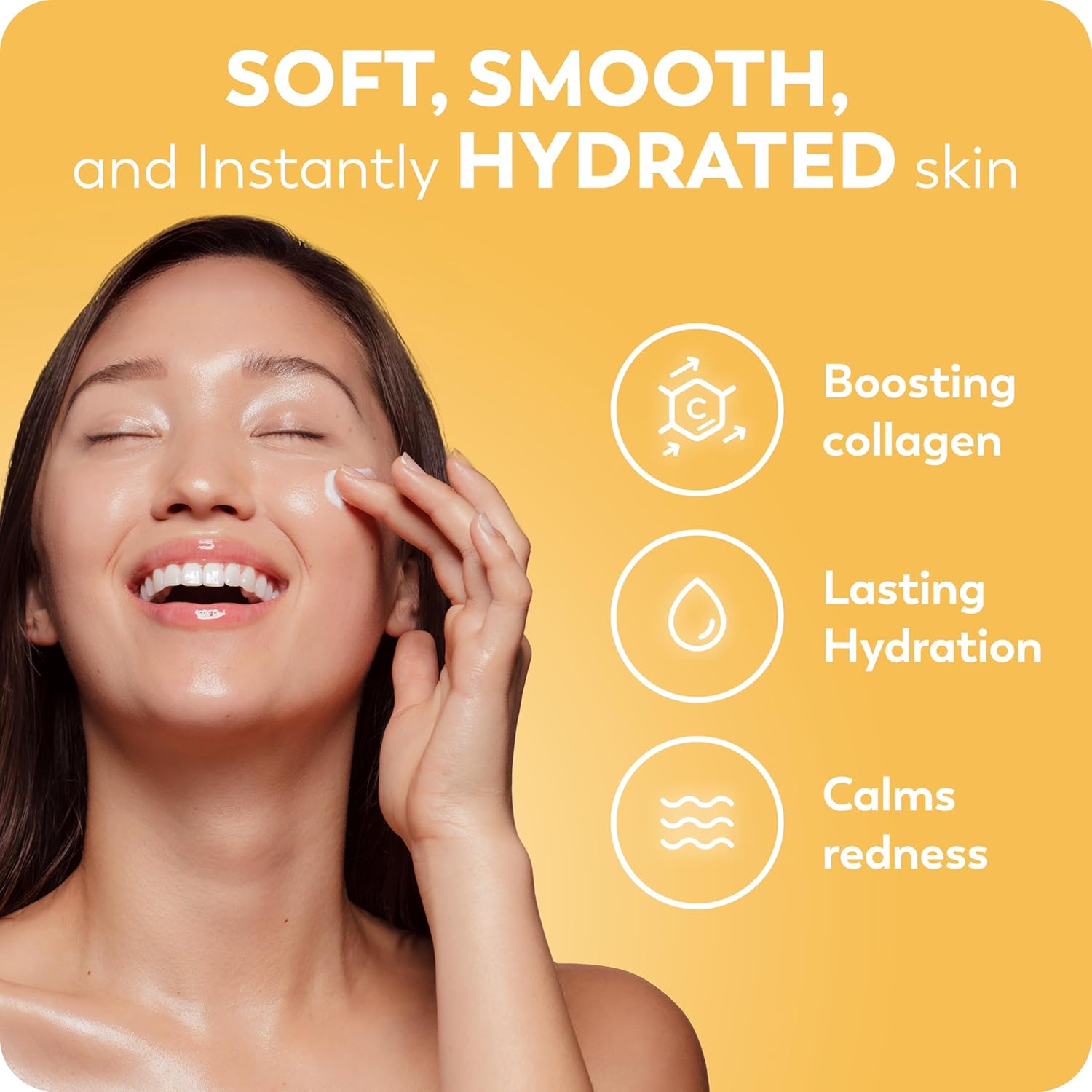 Hydrating Collagen Peptide Face Cream Moisturizer for Women, Dry Skin Relief, 1.7 Fl Oz - Image 3