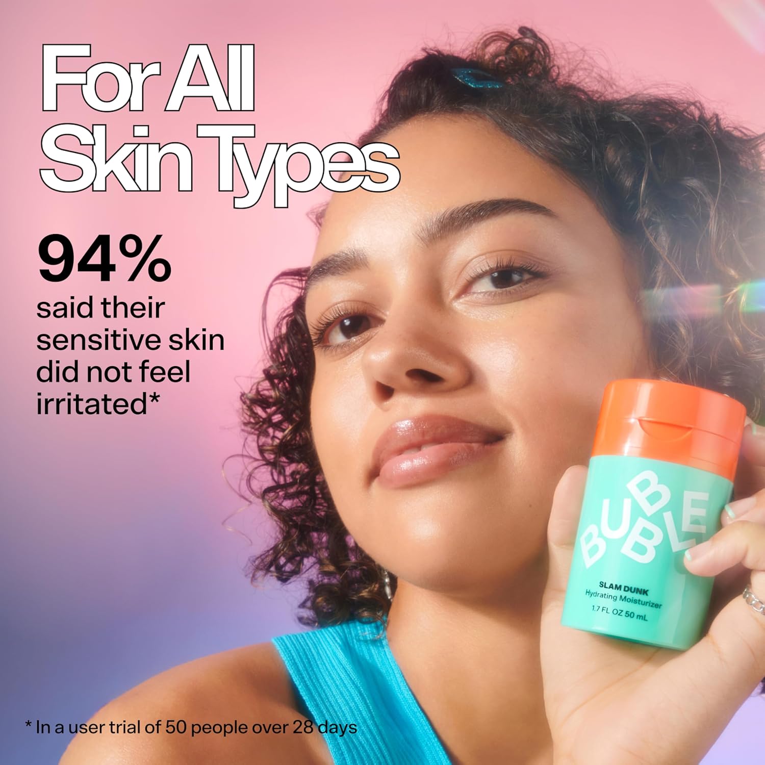 Bubble Skincare Slam Dunk Hydrating Face Cream Bundle - Dry Skin Formula with Vitamin E and Aloe Vera, 50ml + 10ml - Image 5