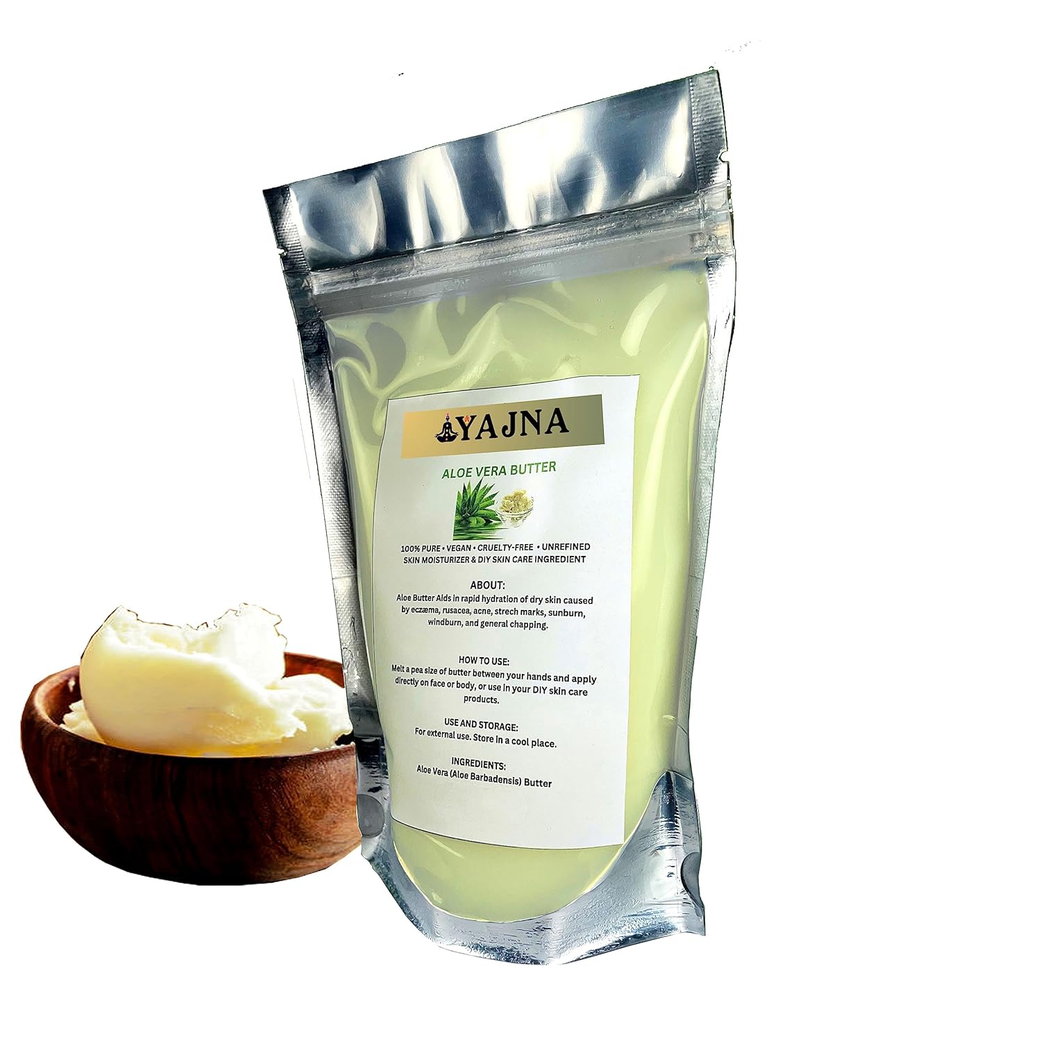 Organic Raw Aloe Vera Butter 1LB 100% Pure Natural Unrefined Skin Moisturizer - Image 2