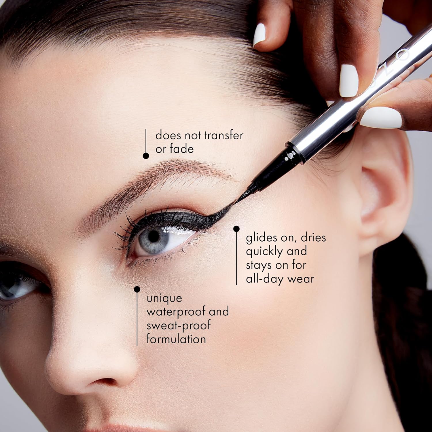 UZO Waterproof Liquid Eyeliner Precise Felt Tip High Pigment Long Lasting Vegan 0.1 oz - Image 3