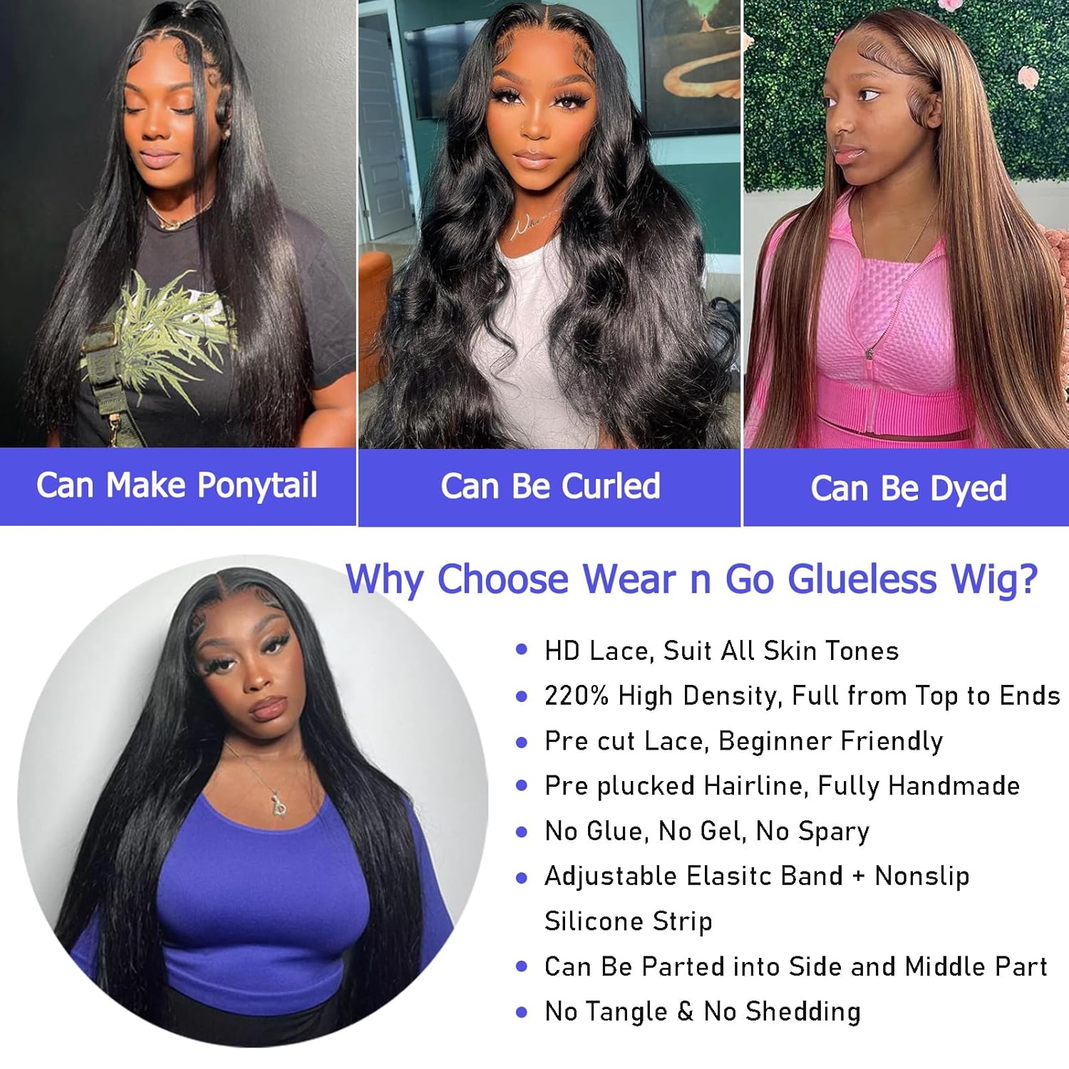 30 Inch 5x5 HD Lace Closure 220 Density Pre Plucked Human Hair Wig - Image 6