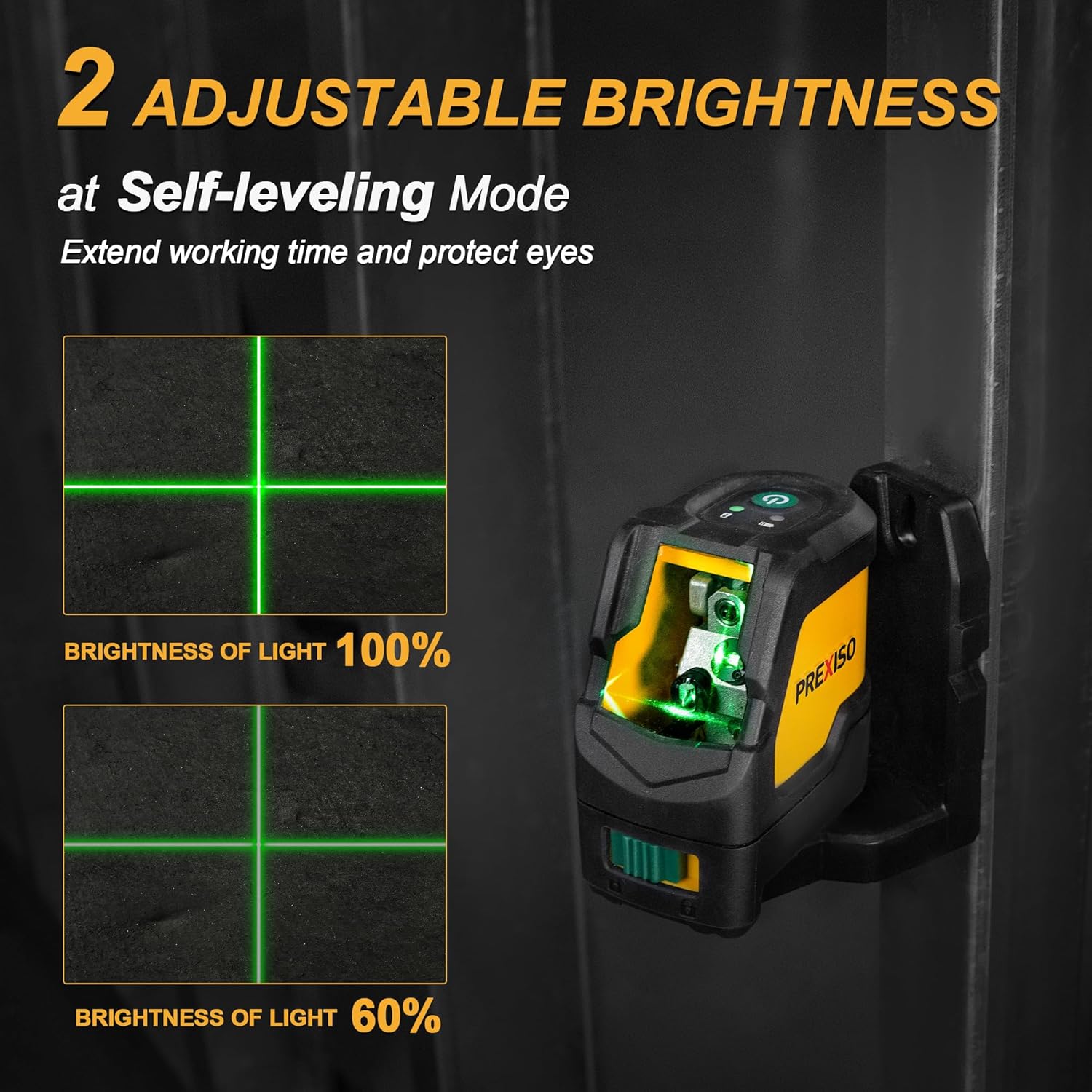 Prexiso IP54 Waterproof Laser Level with Tripod, 150 Degree Wide Angle, 100 Ft Range - Image 3