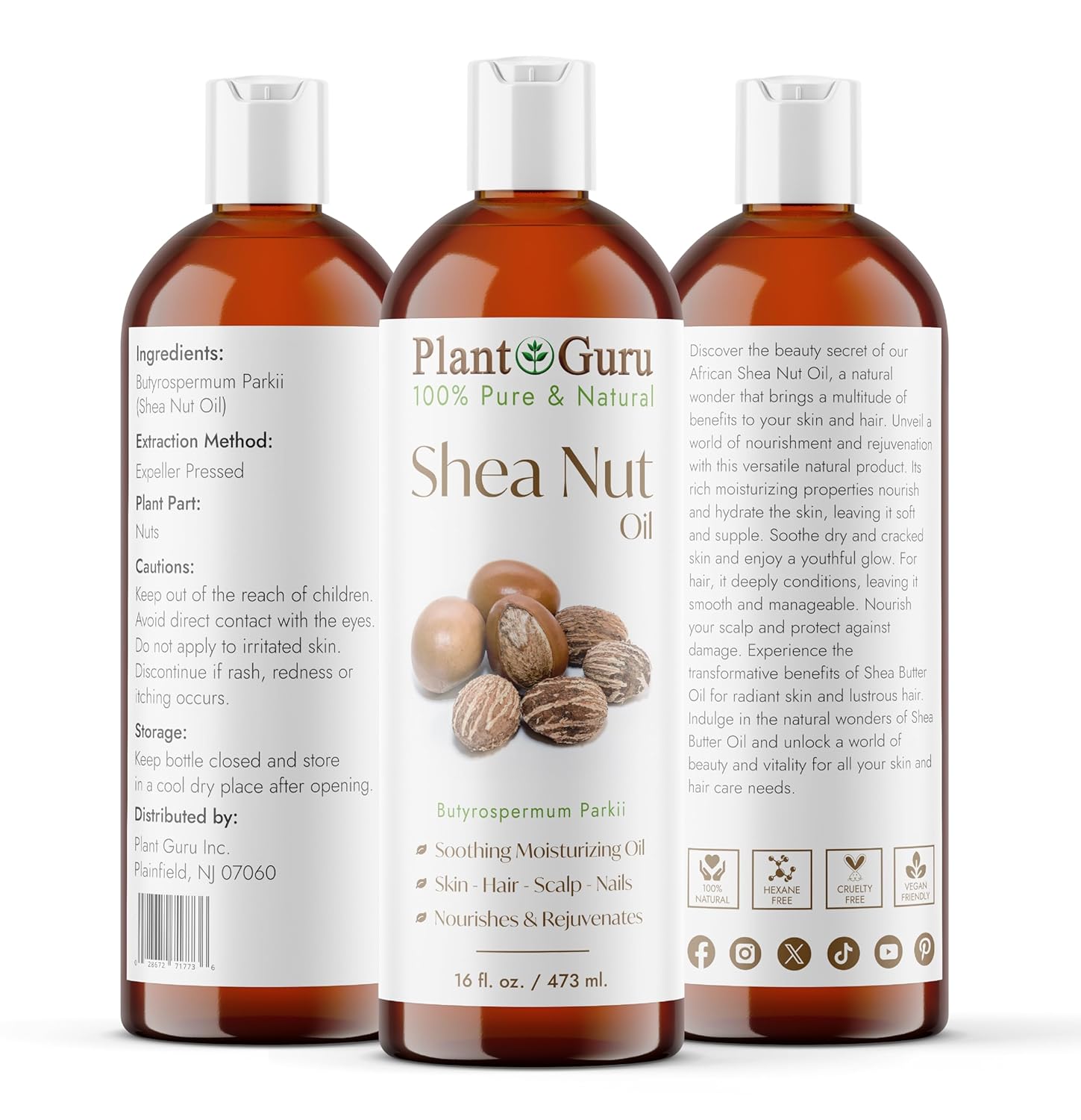 16 oz 100% Pure African Shea Nut Butter Oil Natural Moisturizer for Skin, Face, Hair - Image 2