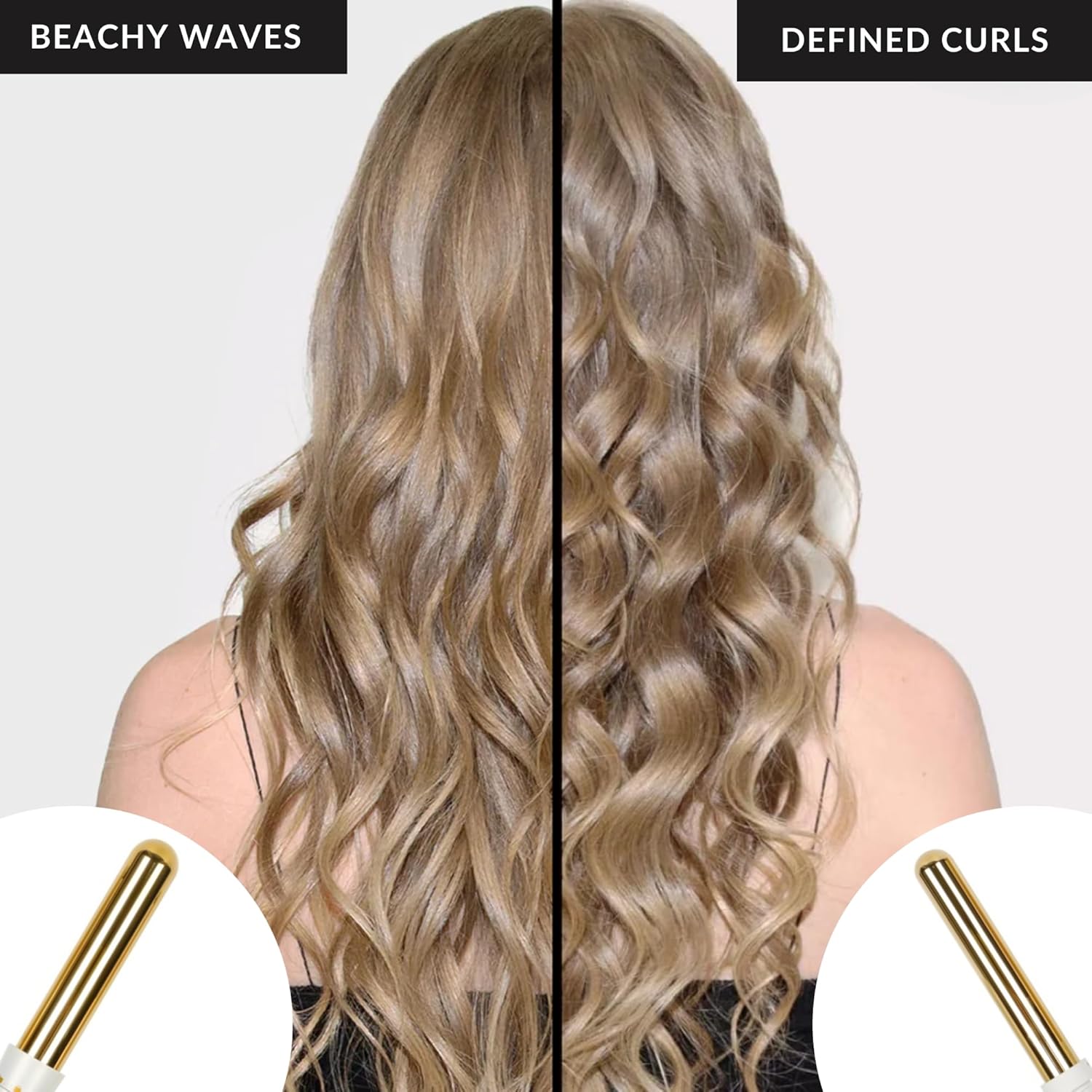 FoxyBae 5-in-1 Pearl White Hair Styling Tool Set with 1" Flat Iron, 3 Wands, Crimper, Waver - Image 3