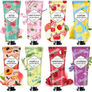 8 Pack Hand Cream Gift Set,Easter Basket Stuffers for Teen Girls,Mothers Day Gifts,Mini Travel Size Lotion for Teacher Appreciation Gifts Nurse Gifts,Hand Lotionfor Dry Cracked Hands Gifts for Mom