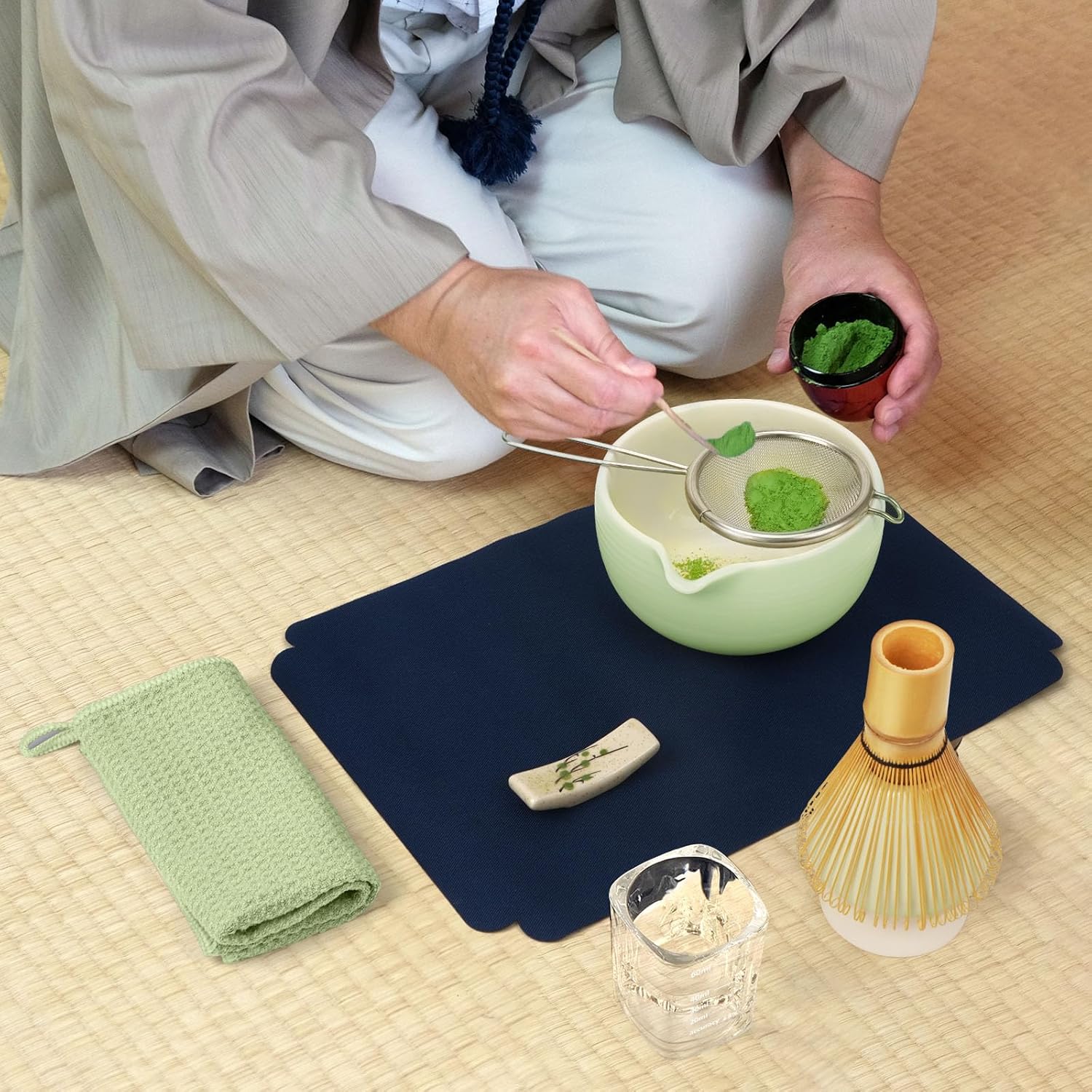 10-Piece Matcha Kit Set with Spouted Bowl, Whisk, and Spoon for Authentic Tea Making - Image 7