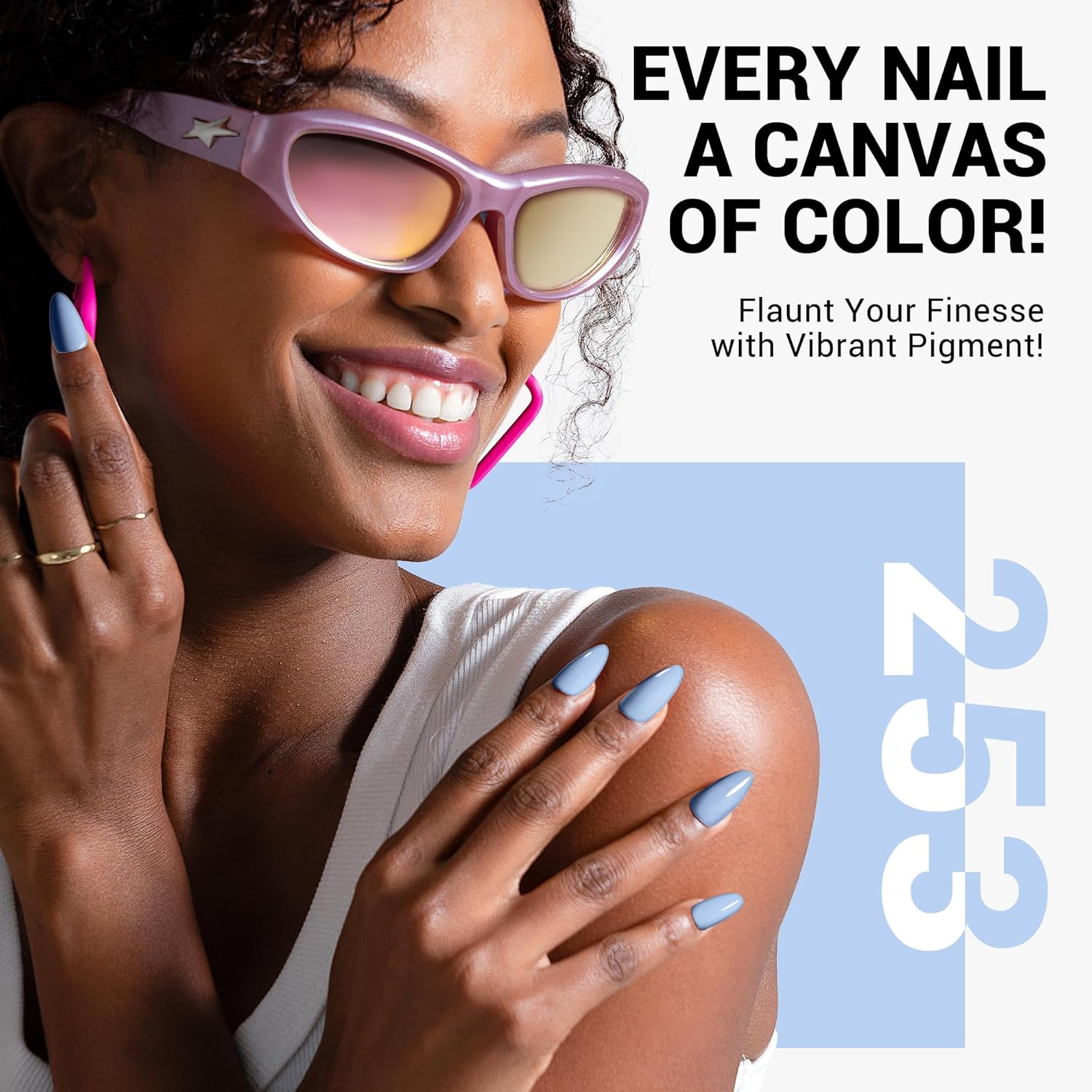 MelodySusie 0.5fl oz Thick Baby Blue Gel Nail Polish for DIY Manicures - Image 4