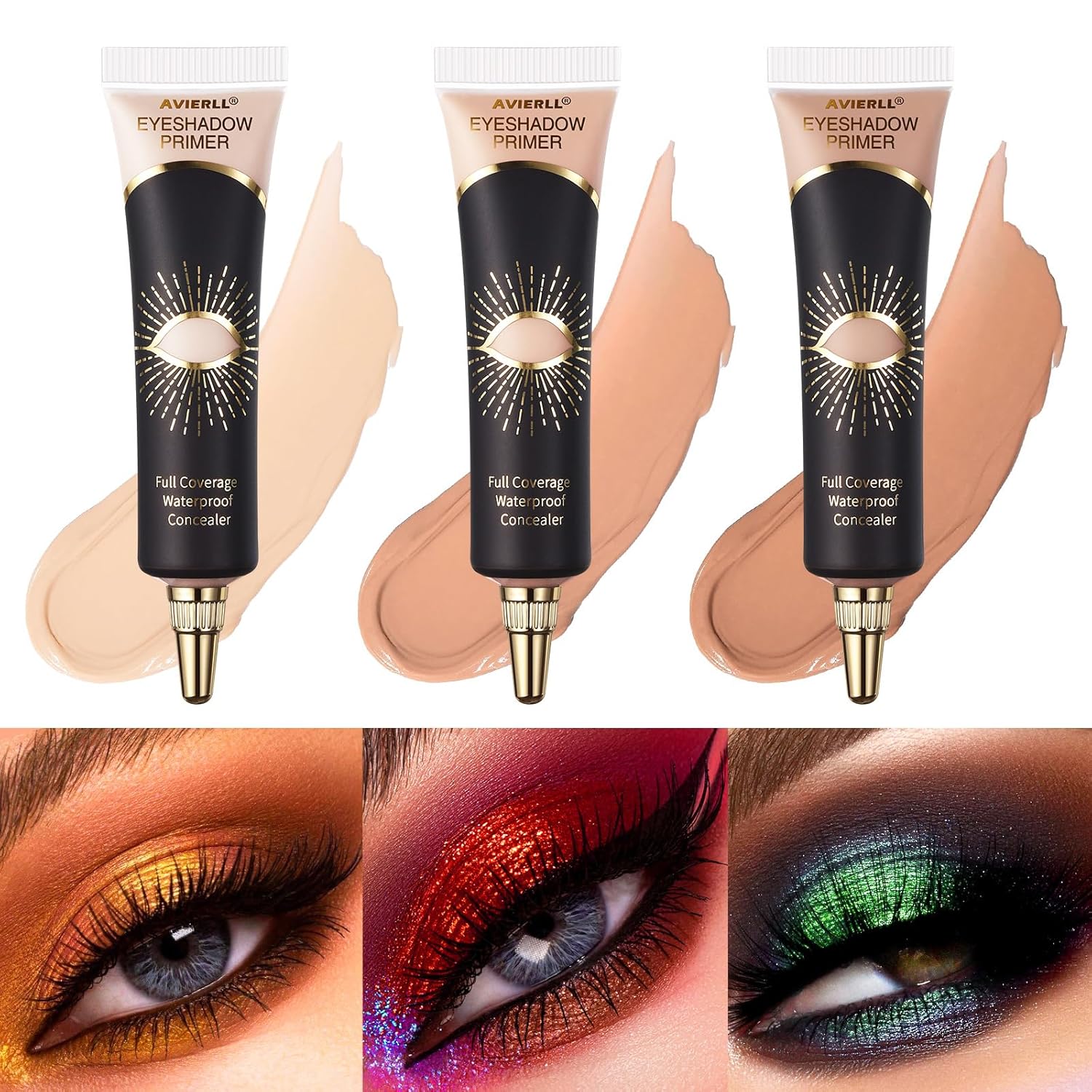 6 Piece Liquid Glitter Eyeshadow Set with Primer and Highlighters Shimmer Makeup - Image 2
