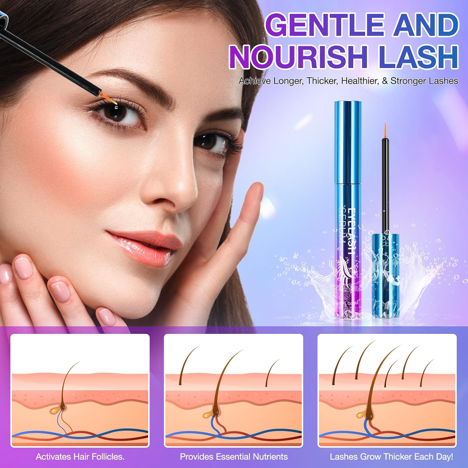Nourishing Lash Serum 5ml for Thicker, Longer, and Fuller Eyelash Growth - Image 4