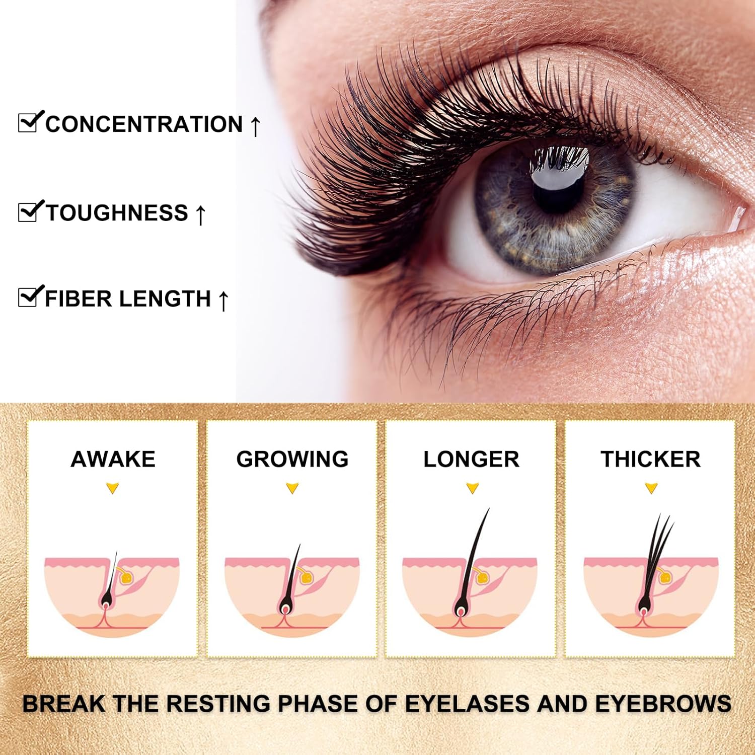 LZM Eyelash Growth Serum & Eyebrow Enhancer 1 Fl Oz for Thicker Natural Lashes - Image 2