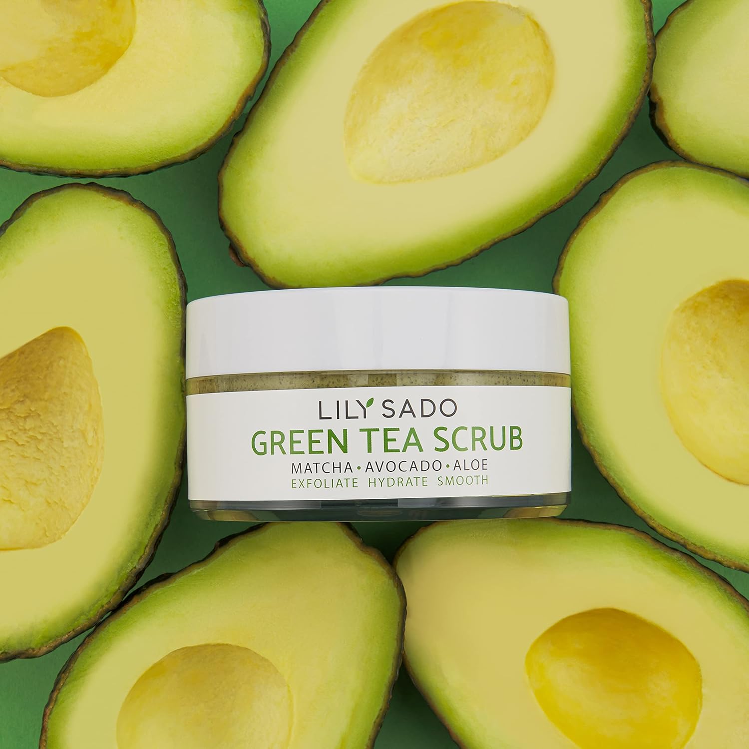 Lily Sado Matcha Made in Heaven Sugar Facial Scrub 4 oz Vegan Exfoliator All Skin Types - Image 8