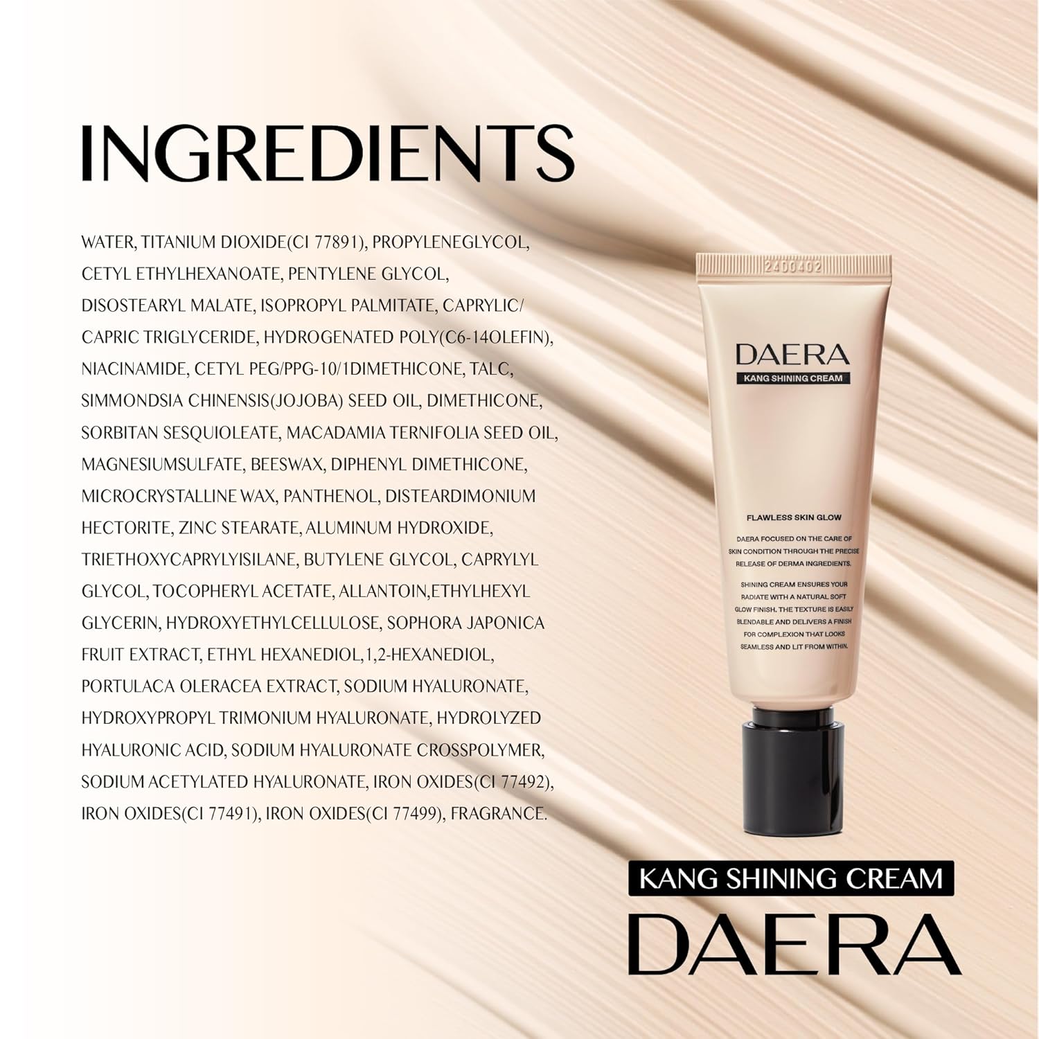 Kang Shining Korean BB Tinted Moisturizer Cream Neutral Shade 1.35 fl oz Lightweight Buildable Coverage - Image 8