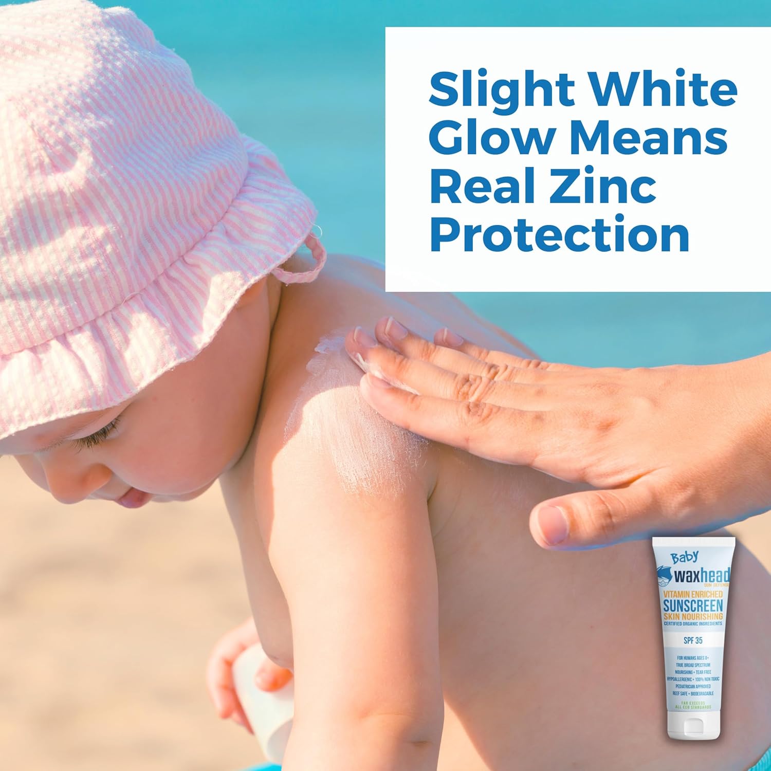 Waxhead Baby Sunscreen SPF 35 Non-nano Zinc Oxide Lotion 4 oz for Babies and Toddlers - Image 3