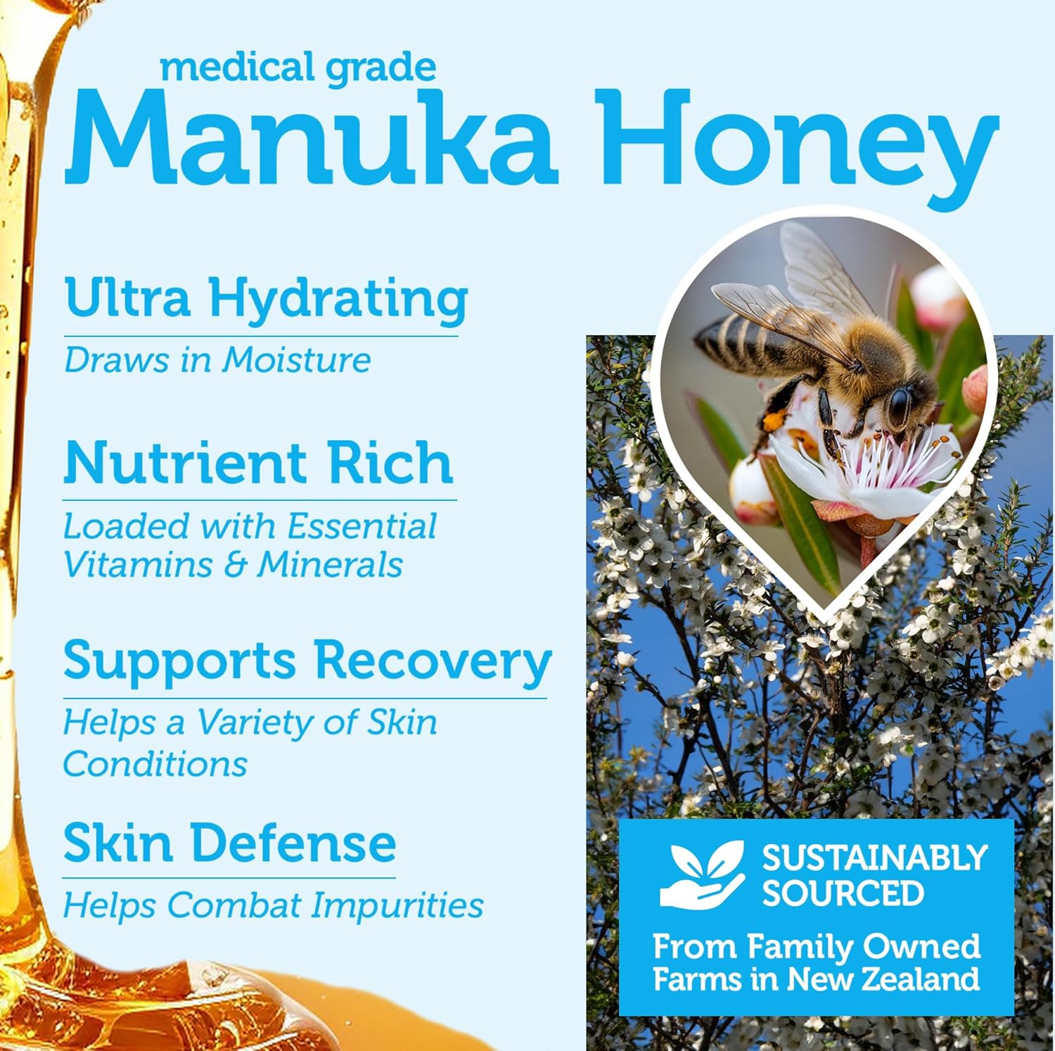 Era Organics Manuka Honey Face Cream 4 oz Daily Moisturizer for Sensitive Skin - Image 5