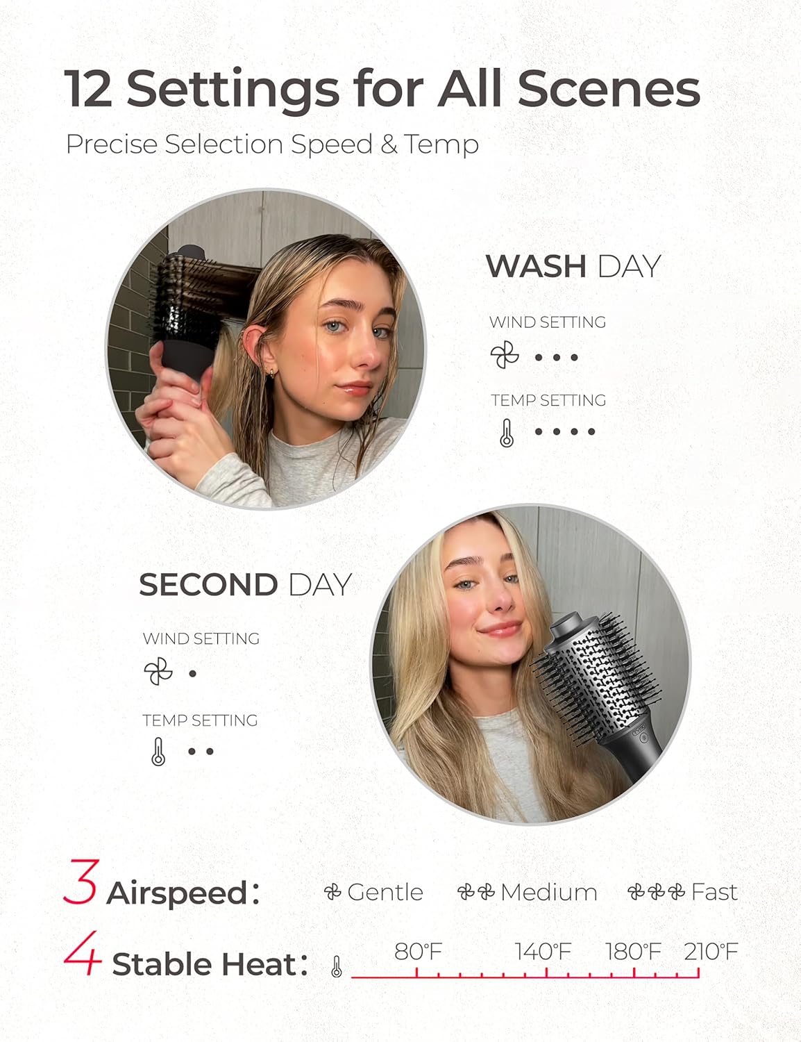 TYMO 200M Negative Ion High-Speed Blow Dryer Brush for Fast Styling - Image 6