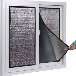 Sunroom Window Insulation Film,Heat Reflective Window Film,Sunscreen Aluminium Foil Blackout Window Film,Privacy Window Sticker for Balcony,Bedroom,Skylight,WxH-130x240cm/51''x94''