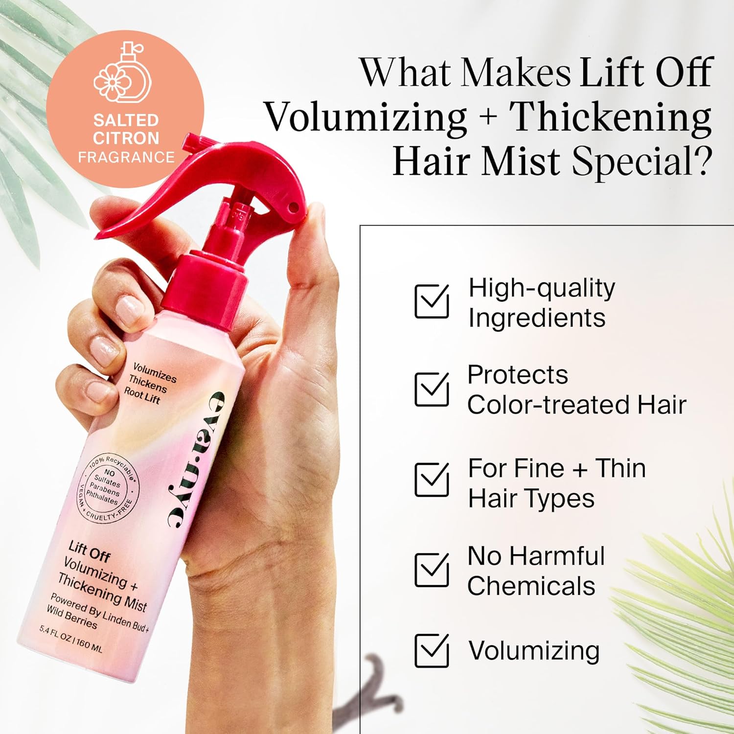 Eva NYC Lift Off Fine Hair Volumizing Thickening Mist, 5.4 fl oz - Image 6