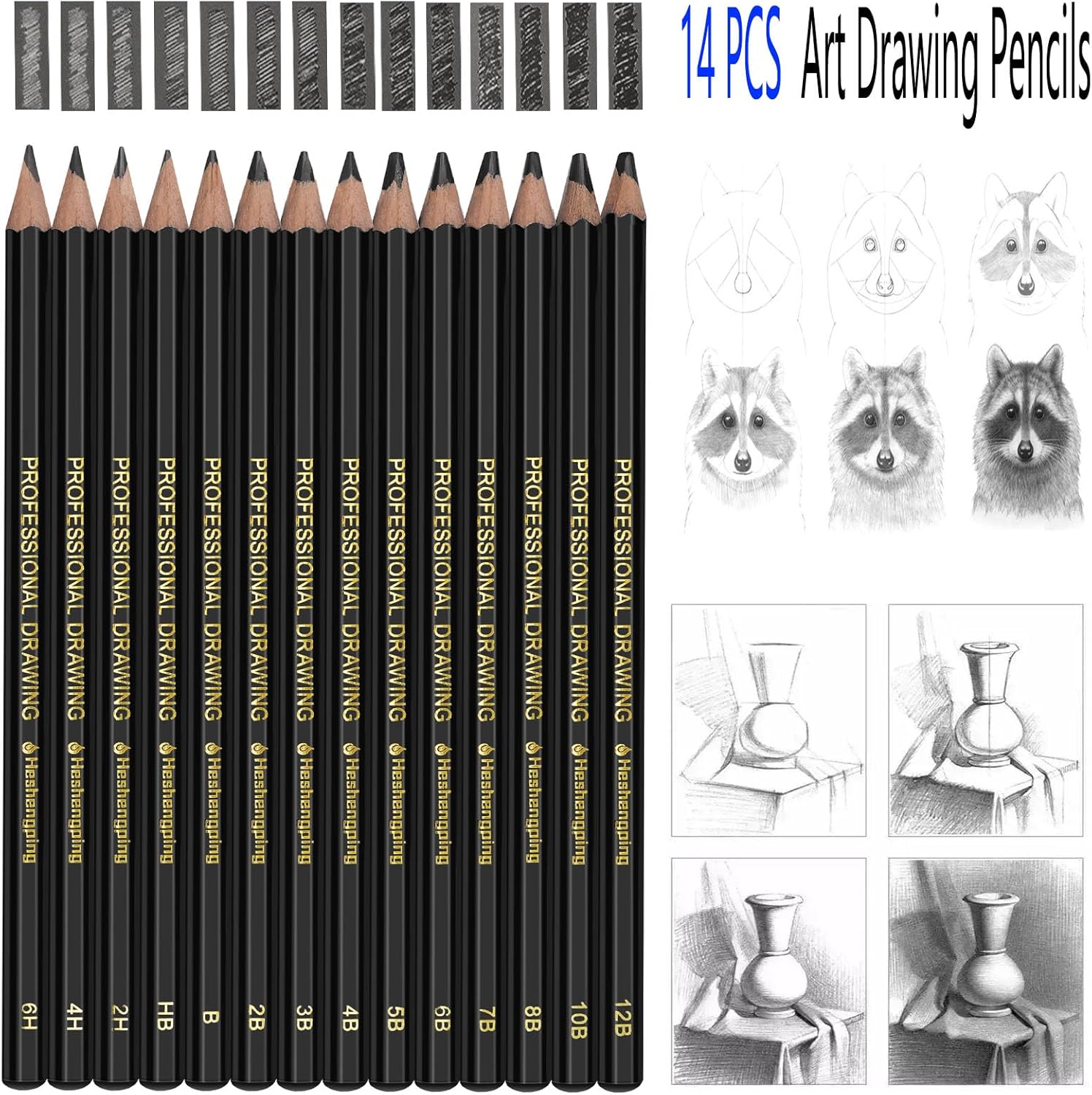 Heshengping 26-Piece Graphite Sketching and Drawing Pencils Set for All Skill Levels - Image 4