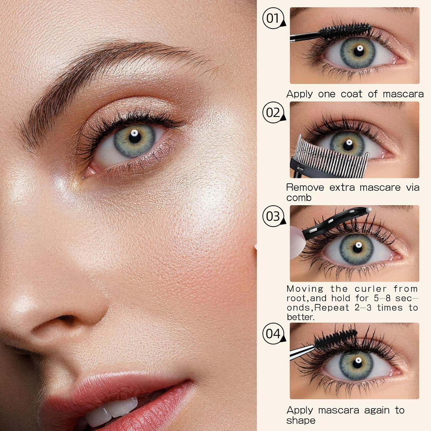 Heated Eyelash Curler Accurate Temperature Control Intelligent Power Off 24Hr Makeup Quartz Pink Champagne Gold - Image 5
